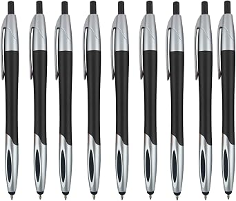 Stylus with Ball Point Pen for iPad Mini, iPad 2/3, New iPad, iPhone 5 4S 4 3GS, iPod Touch, Motorola Xoom, Xyboard, Droid, Samsung Galaxy S IV / S4, Galaxy S III/S3 12 Pack Black