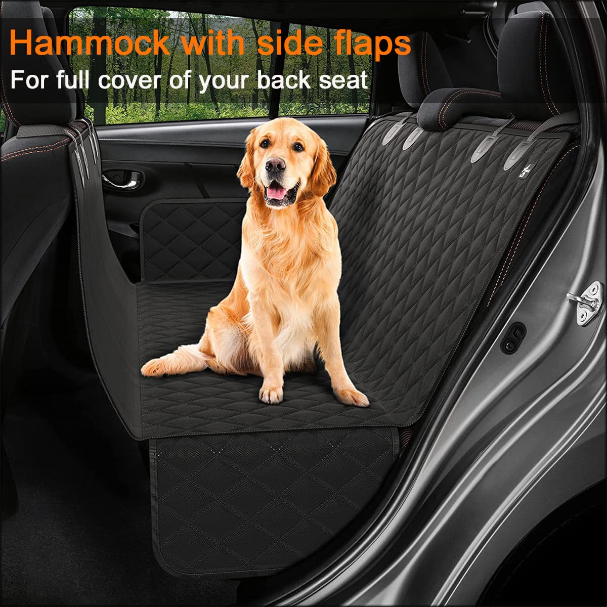Baodan Coprisedile per Auto per Cani, Antigraffio e Impermeabile Protezione Sedile Posteriore per Auto per Cani, Amaca da Viaggio per Cani per Auto Fodera Bagagliaio per Auto, Antiscivolo e Lavabile