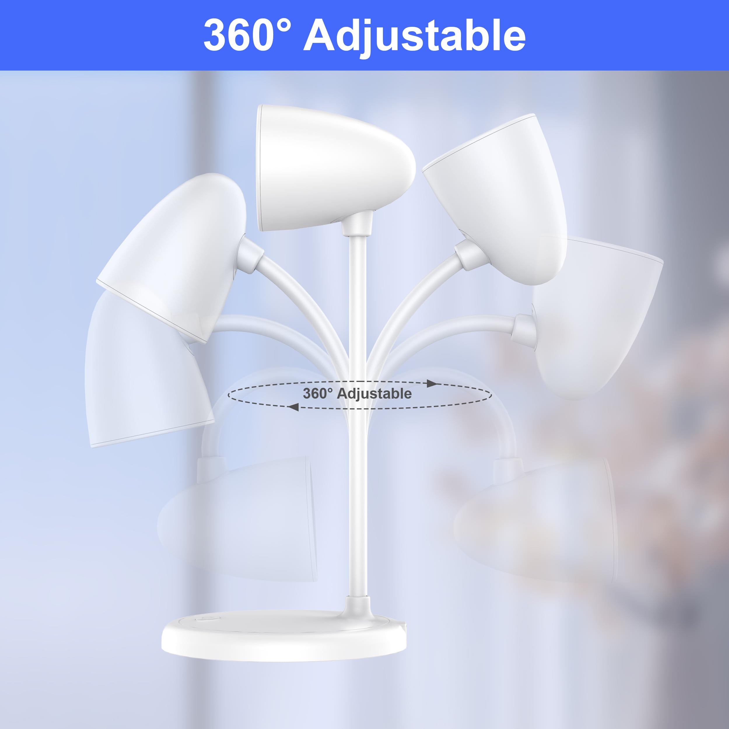 Flexible LED Desk Lamp with Adjustable Color and Brightness