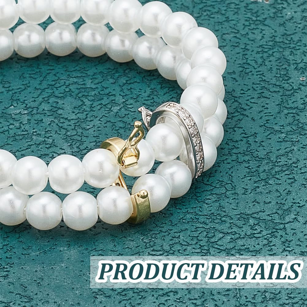 Fermoirs Raccourcisseurs Pour Bijoux - Laiton Avec Zircone - Lot De 8 Pièces - Pour Colliers Et Bracelets