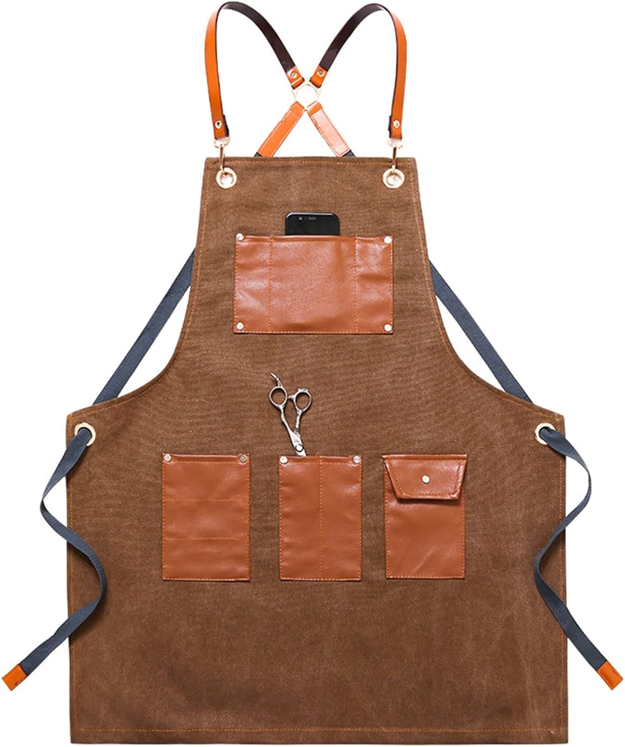 Tool Apron For Men With Pockets,Waxed Canvas Carpenter,Heavy Duty Carpenters Aprons