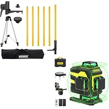 IKOVWUK 4 x 360 Laser Level Pro Kit + 13.8 Ft Laser Level Pole