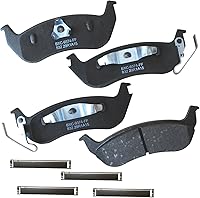 Vista 202 de Pastillas de freno traseras cerámicas Bendix Premium SBC1337 para Cadillac CTS 2014-2008, SRX 2016-2010, Chevrolet Camaro 2015-2010, Saab 9-4X 2011