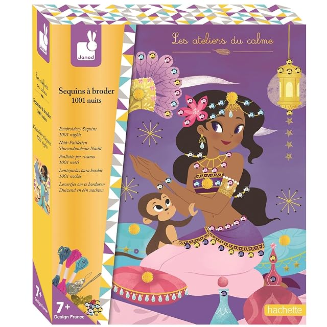 Janod - Lentejuelas para Bordar 1001 Noches - Les Ateliers du Calme - Manualidades Niños
