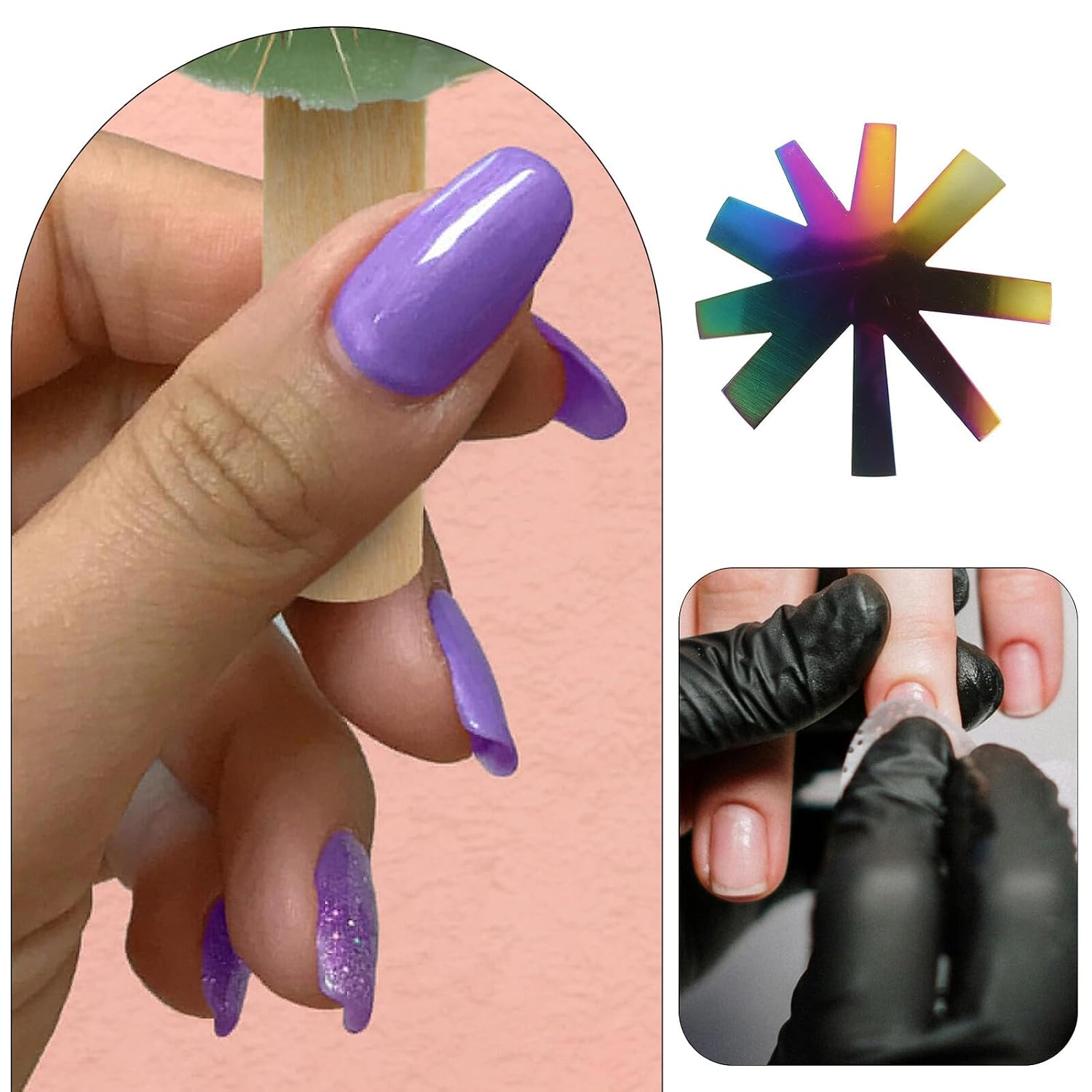 ABOOFAN French Tip Maker Nail Polish Stamp Kit with Various Pattern Nail Stamping Plates for DIY Manicure