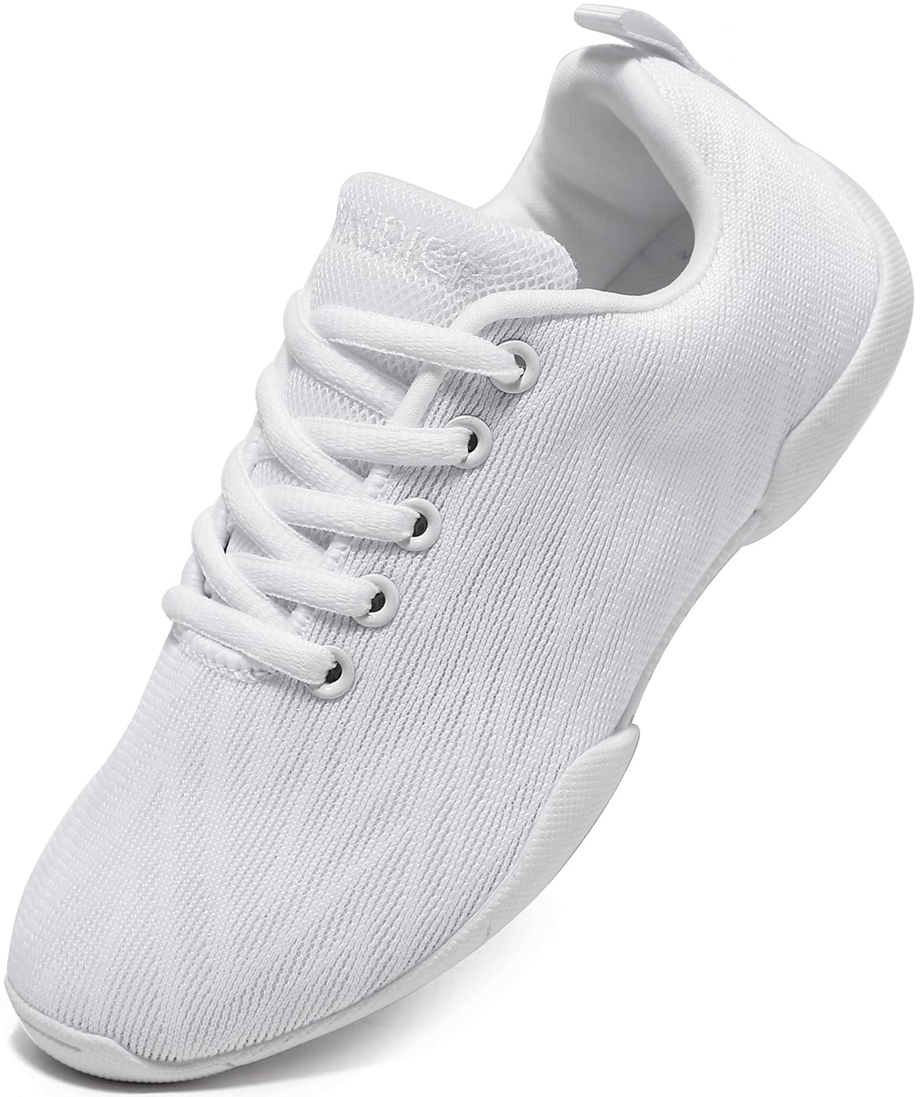 BAXINIER Girls Cheer Shoes White Youth Competition Cheerleading Dance Sneakers Lightweight Athletic Training Tennis Walking Footwear - White 7 Women