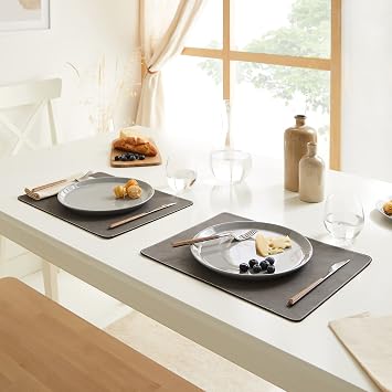 Ocean Home Textile 2-Piece Gray Color Leather American Serving 40 x 30 cm