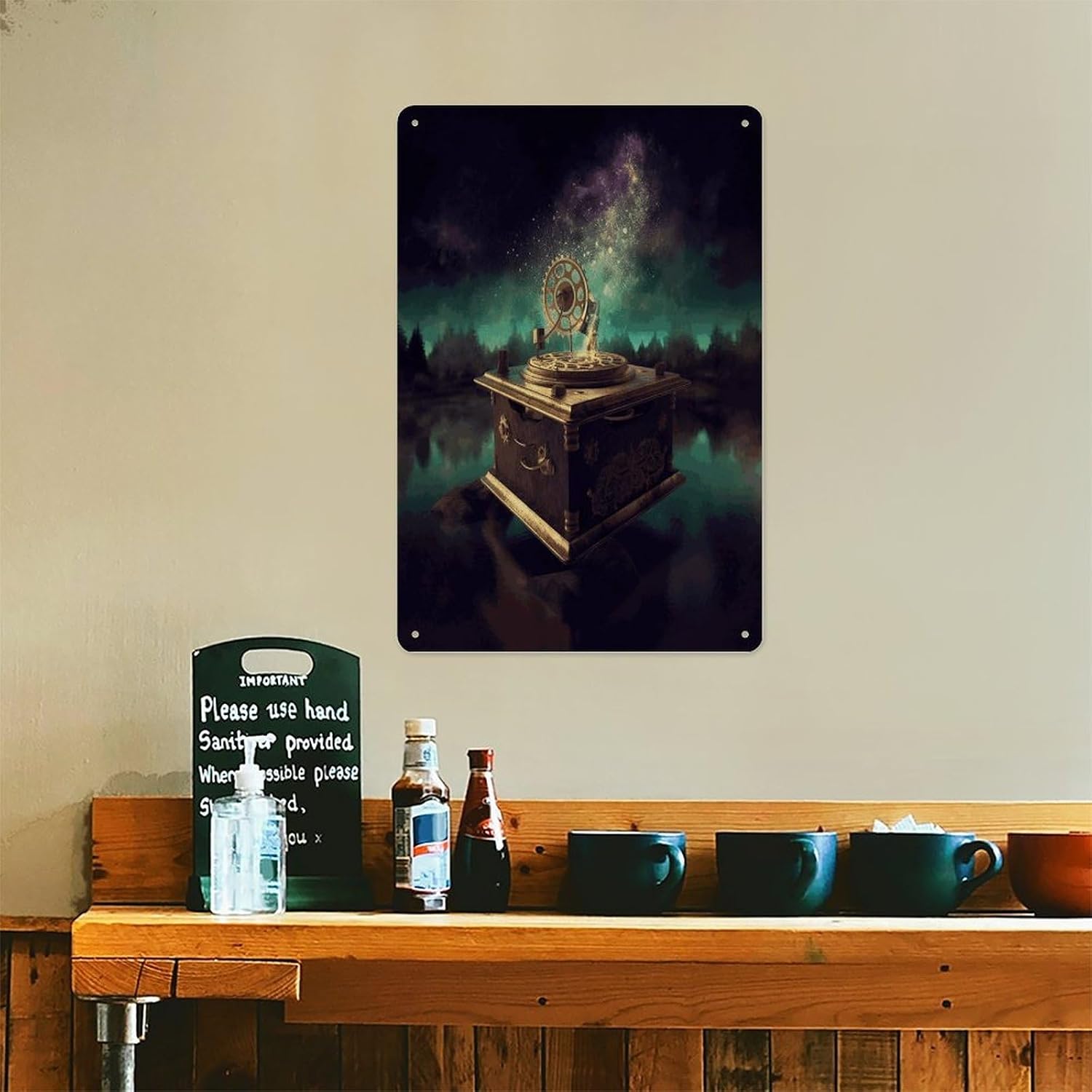 Dream Music Box Tin Sign Wall Art Aluminum Sign image 5
