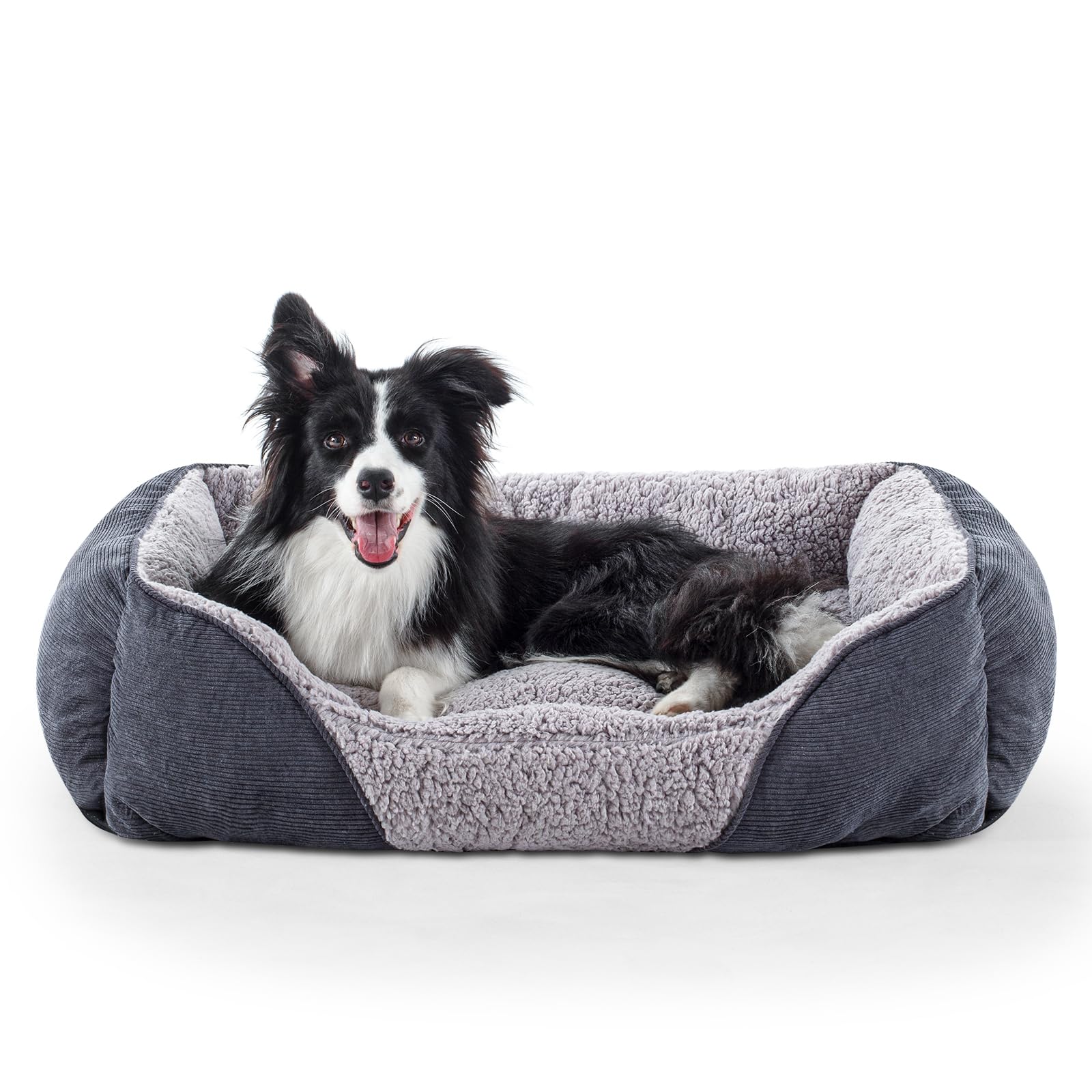 JOEJOY Cama para Perros Grandes, Cama Perro Lavable y Esponjosa, Cama para Mascotas para Perros Medianos y Grandes, Camas Antideslizantes para Perros(L 76x61x23cm)