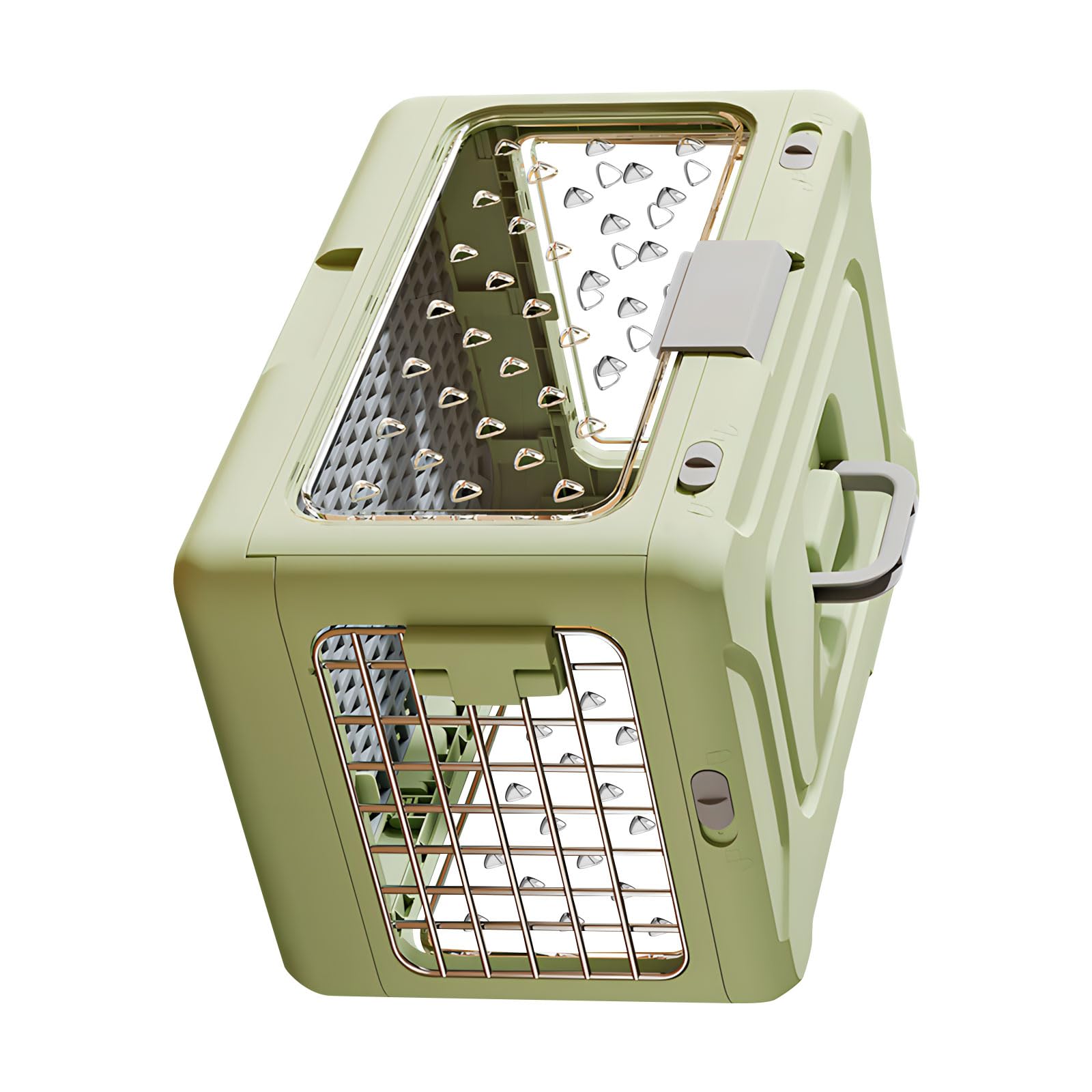 Transportador de animales pequeños visible con función de configuración rápida, ideal para viajes y viajes