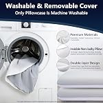 Memory Foam Pillow Queen Size, Cooling Orthopedic Bed Pillow for Sleeping – Medium Firm Neck & Shoulder Support, Double-Sided Design for All Seasons, Washable Cover (White 1.0, 70 * 40 * 10cm)