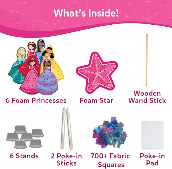Skillmatics Poke-in Art – Magical Princesses, Wood Craft Kit, Gift for Kids - 3