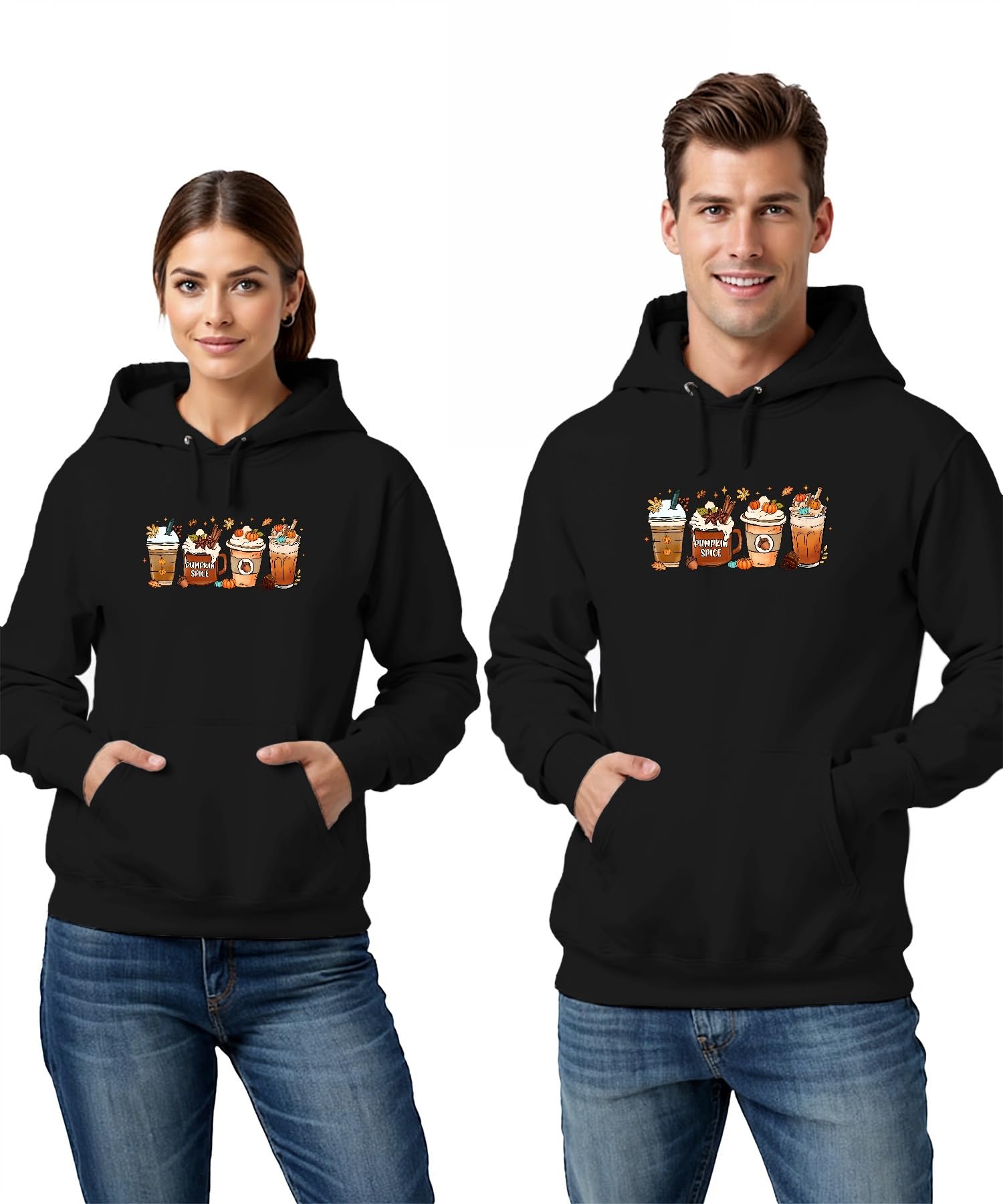 Pumpkin Spice Latte jesień kawa przyprawa do dyni laski cynamonowe unisex bluza z kapturem