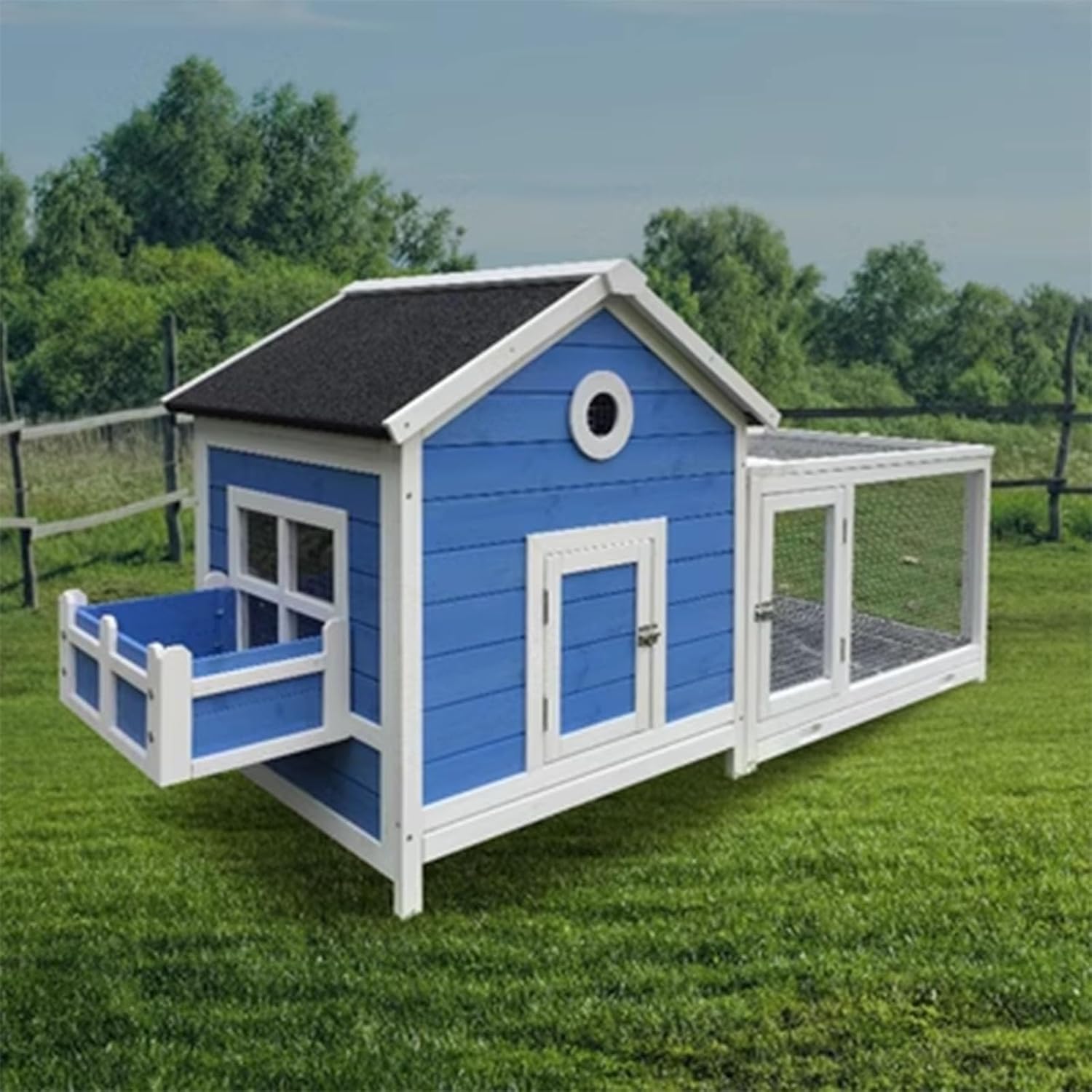 Chicken Coop Outdoor Wooden Hen House, Outdoor Home Pet Chicken Coop, Drawer Tray