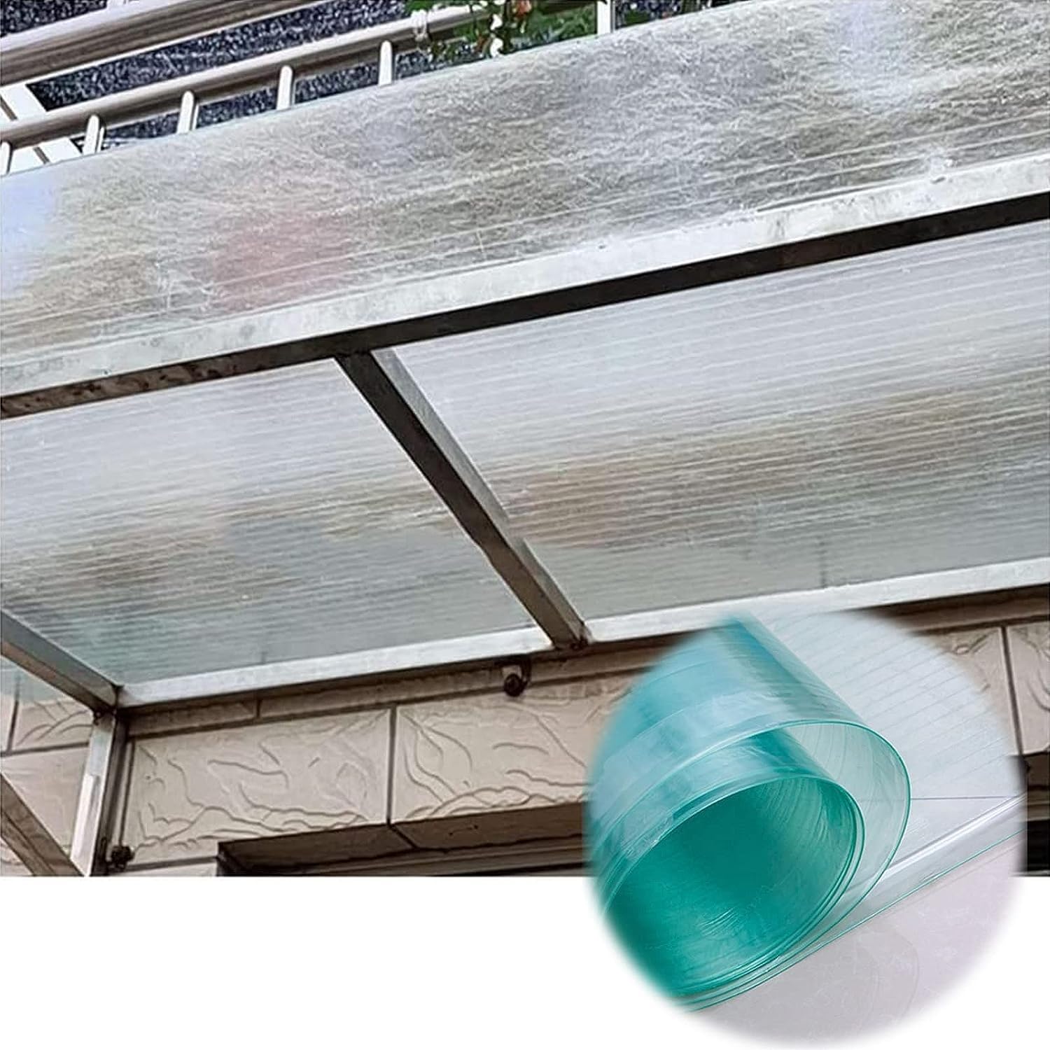 Lámina de policarbonato para techos, láminas de policarbonato Transparentes, Paneles de acristalamiento sólidos para invernaderos, Panel de Repuesto para cobertizos, Marco frío, protección U