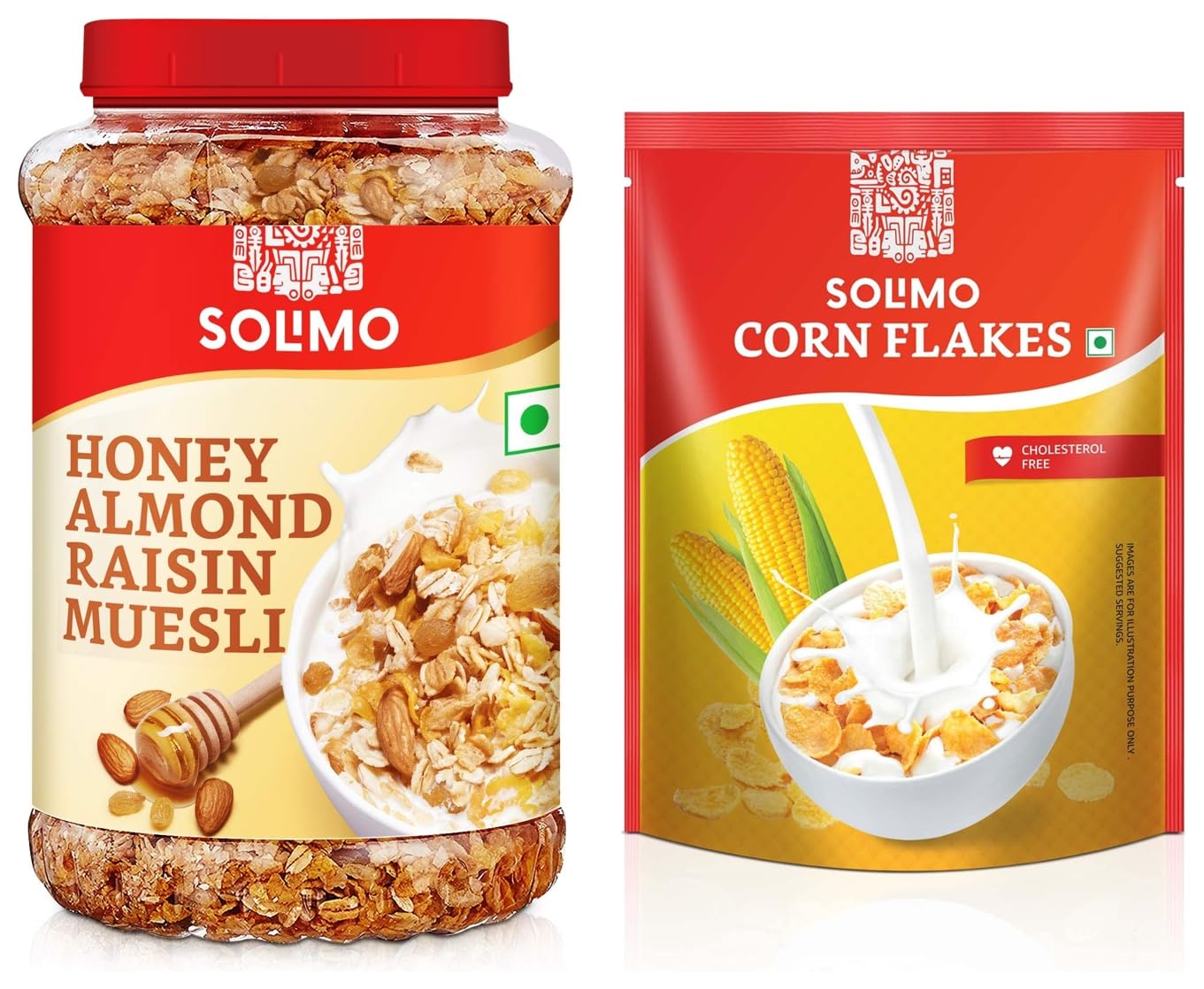 Amazon Brand Solimo - Honey and Raisin Muesli 1kg & Amazon Brand Solimo - Corn Flakes 875g-image-40