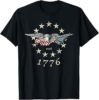 Bald Eagle Flag Vintage 1776 T-Shirt