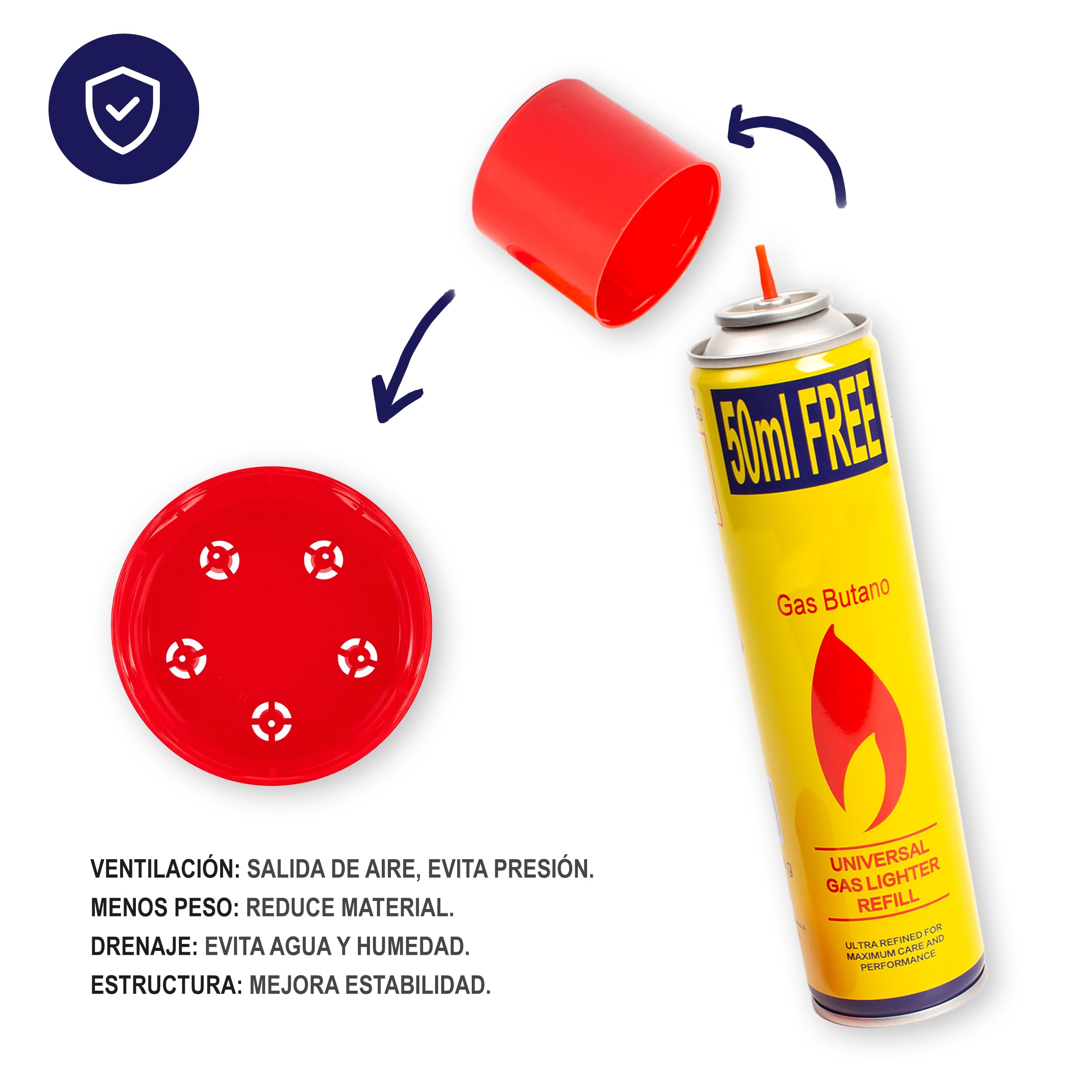 BESCH Pack de 12 Gas Butano para Mecheros 300ml – Recarga Universal para Encendedores Recargables, Compatible con Clipper, Válvula Precisa, Gas Ultra Refinado