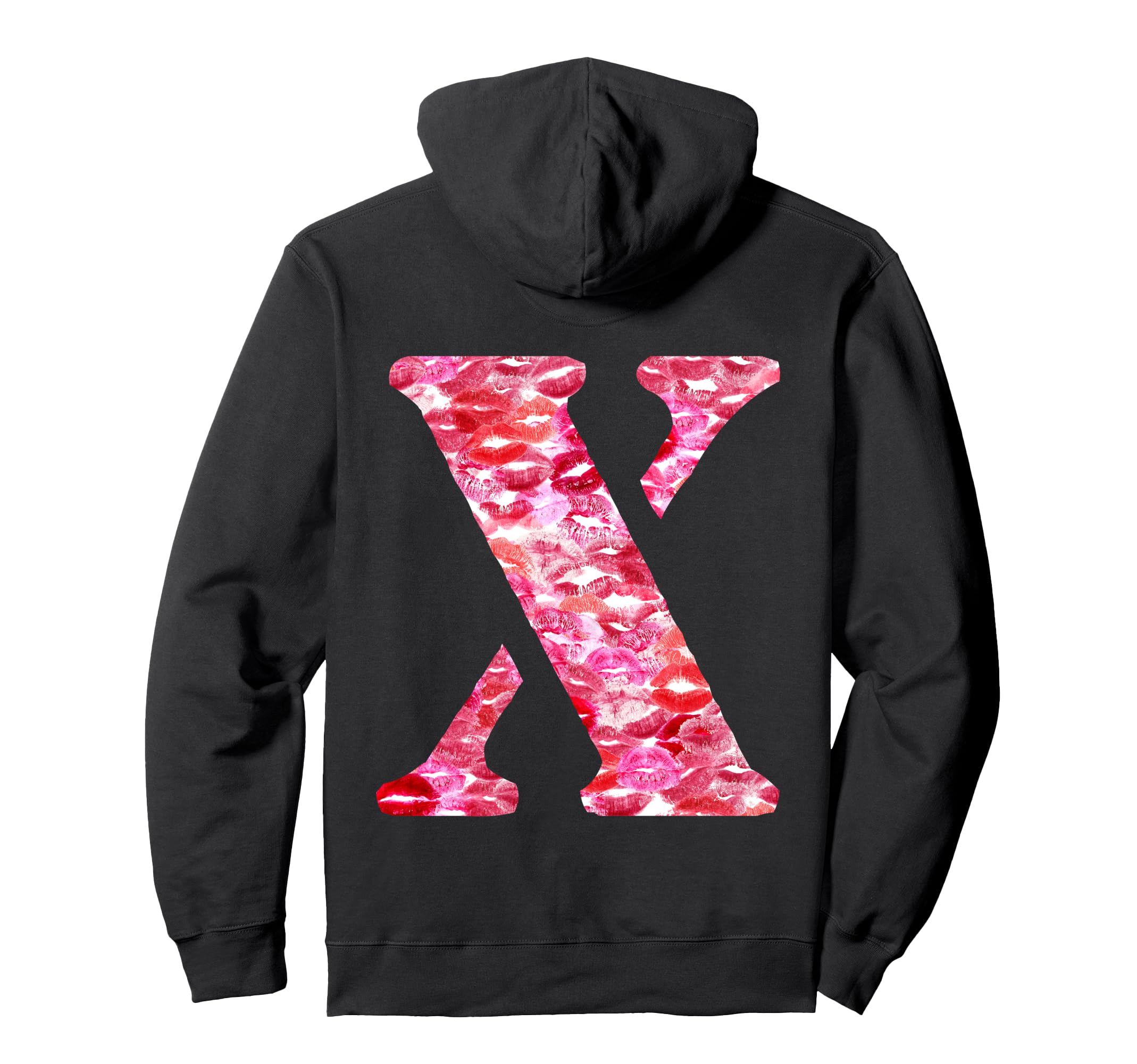 Kisses Hoodie For Boyfriend With Short Spray Kiss Oversized