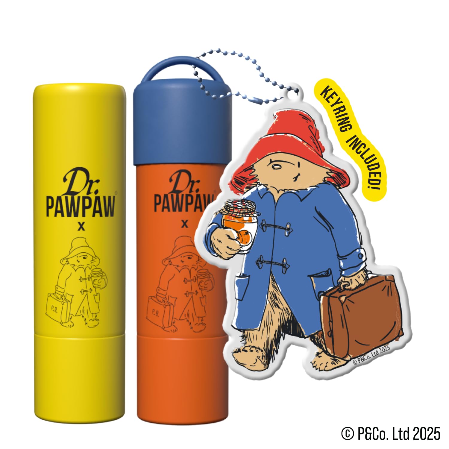 Dr.PAWPAW x Paddington Original and Orange Marmalade Lip Balm Duo 2 x 4g with Paddington Keyring - Image 3