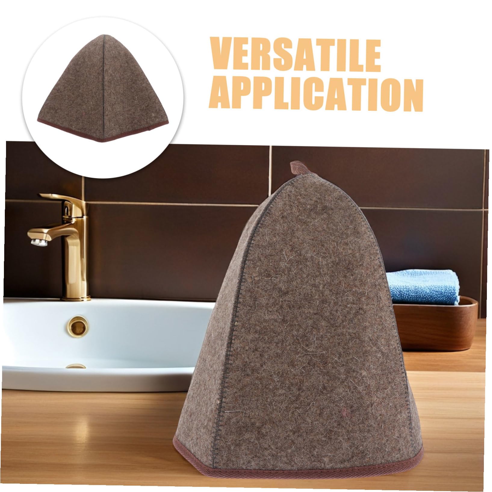 Homoyoyo 3 Piezas Sombrero de Baño de Alta Cúpula para Hombre y Mujer Protección Térmica para Cabello Accesorio de Fieltro para Baños de Vapor y Ducha
