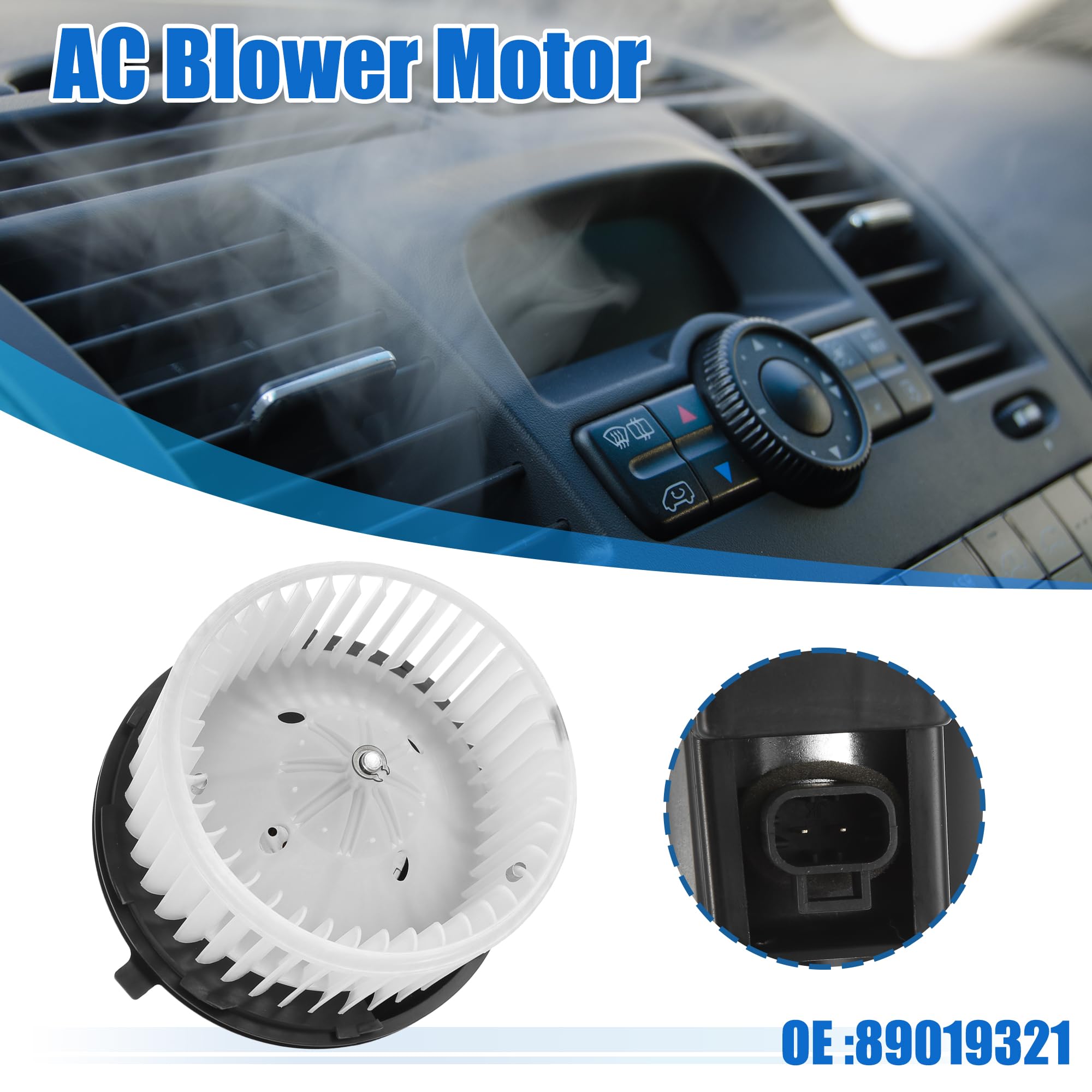 X AUTOHAUX AC Calentador Soplador Motor HVAC No.89019321 para GMC Sierra 2500 99-04