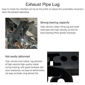Amazon.com: Rubber Exhaust Hanger 4 Holes, Universal 4Pcs