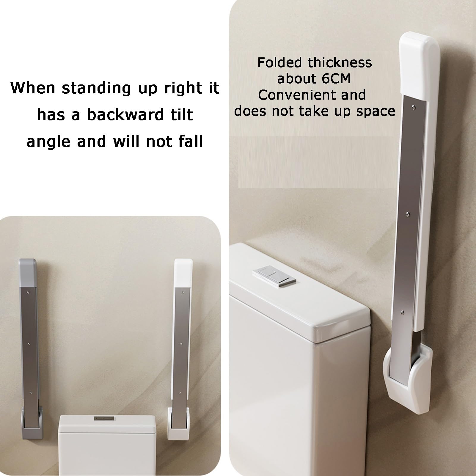 Maniglioni For Il Bagno, Capacità Di Carico 90 Kg, Maniglia Di Sicurezza Pieghevole A 90° For WC, Barra Di Sicurezza For Anziani