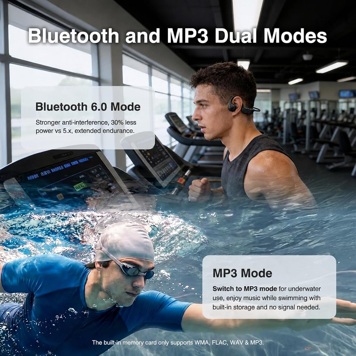 Bone conduction open-ear headphones with microphone - AfterShokz Aeropex view 4