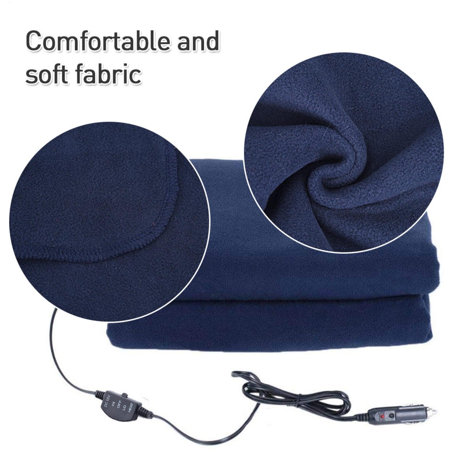 Couverture chauffante pour voiture, couverture chauffante électrique 12 V, couverture de siège de voiture douce et chaude pour l'hiver, couverture chauffante confortable
