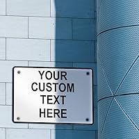 Vista 20 de Cartel de aluminio resistente a la intemperie de varios tamaños, personalizable con texto en inglés