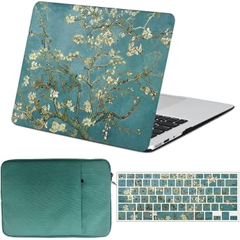 Case for MacBook Pro 14 Inch 2025-2021 Model A3401 A3185 A3112 A2992 A2918 M3 A2779 M2 A2442 M1 Hard Shell Protective Case & Laptop Bag & Keyboard Cover Almond Blossom