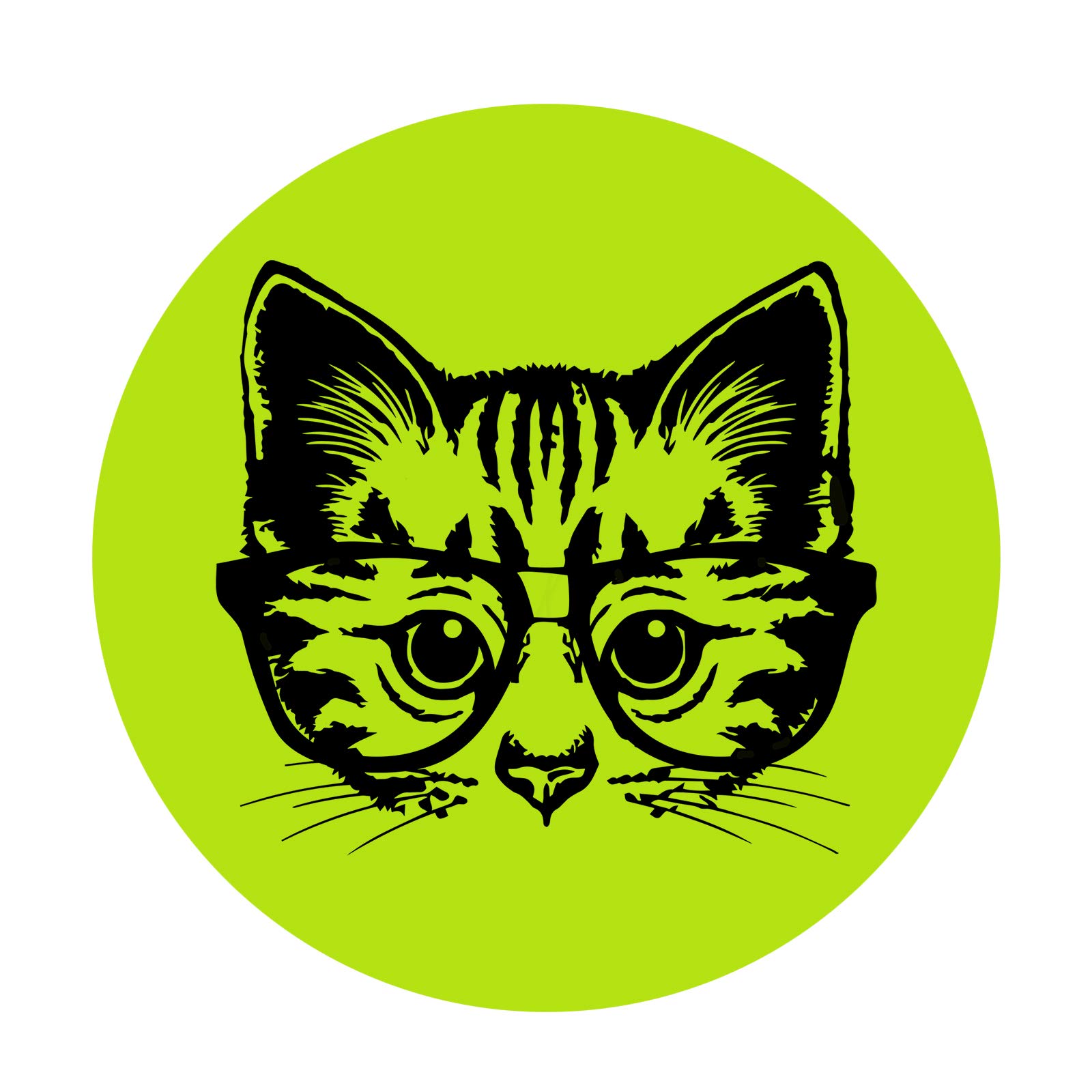 Nerd Cat calcomanía EvolveFISH para decorar ordenadores y el parachoques de tu coche