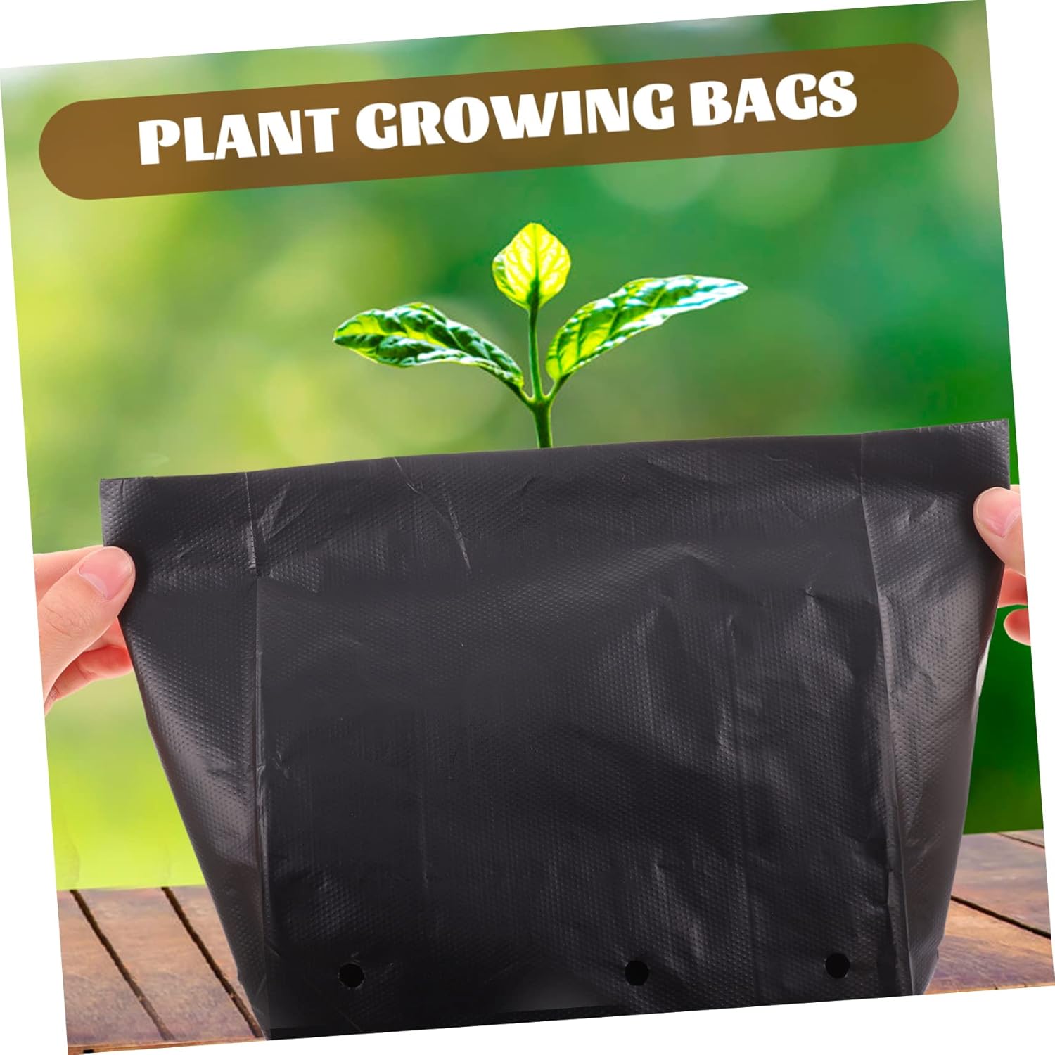 Toyvian 100pcs Planting Bags for Pe Nursery Pouches for Trees for Home Gardening Water Retentive and Root