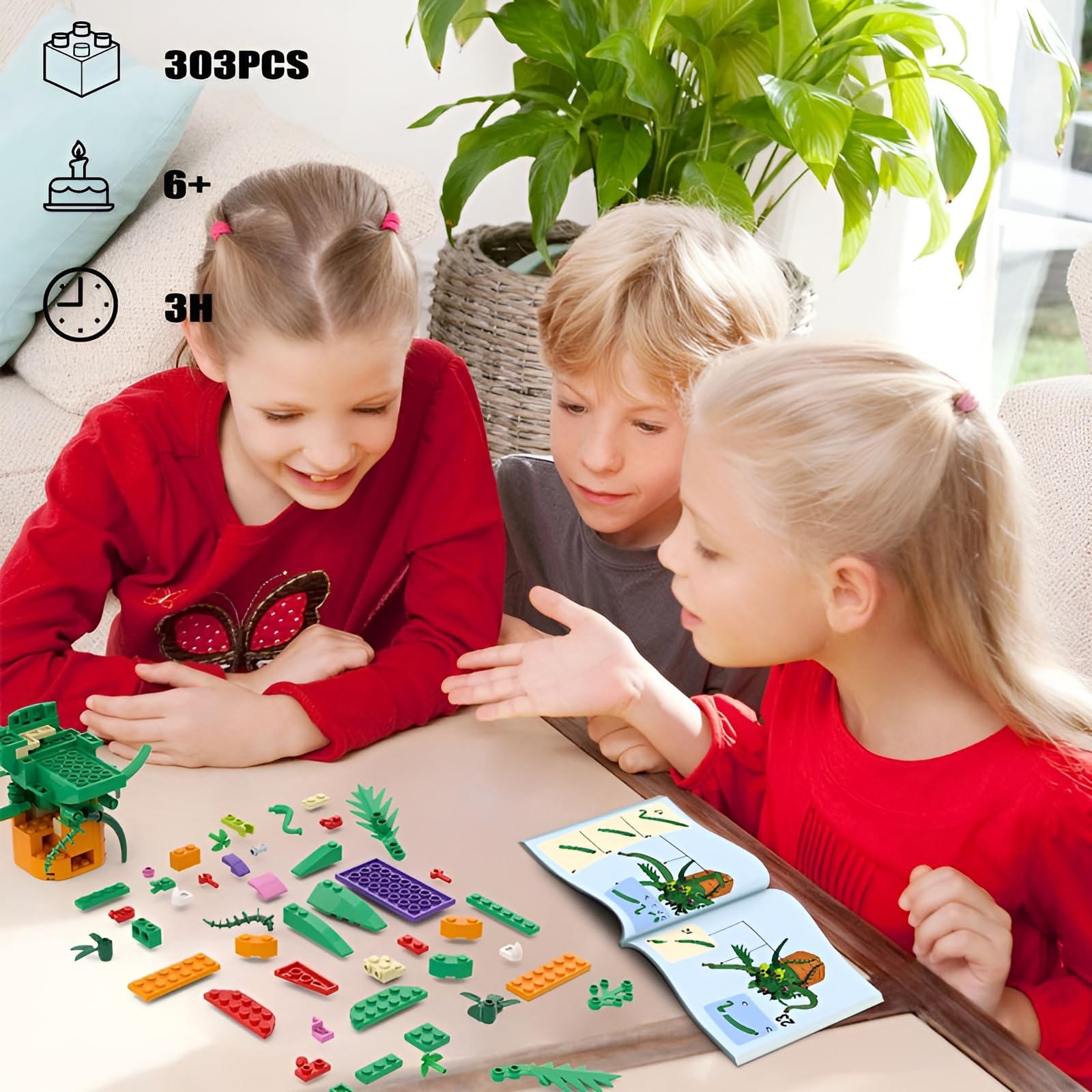 Audrey II Piranha Plant Flower Building Set, 303 PCS MOC Piranha Florid Little Shop of Horrors Building Kit - Image 4