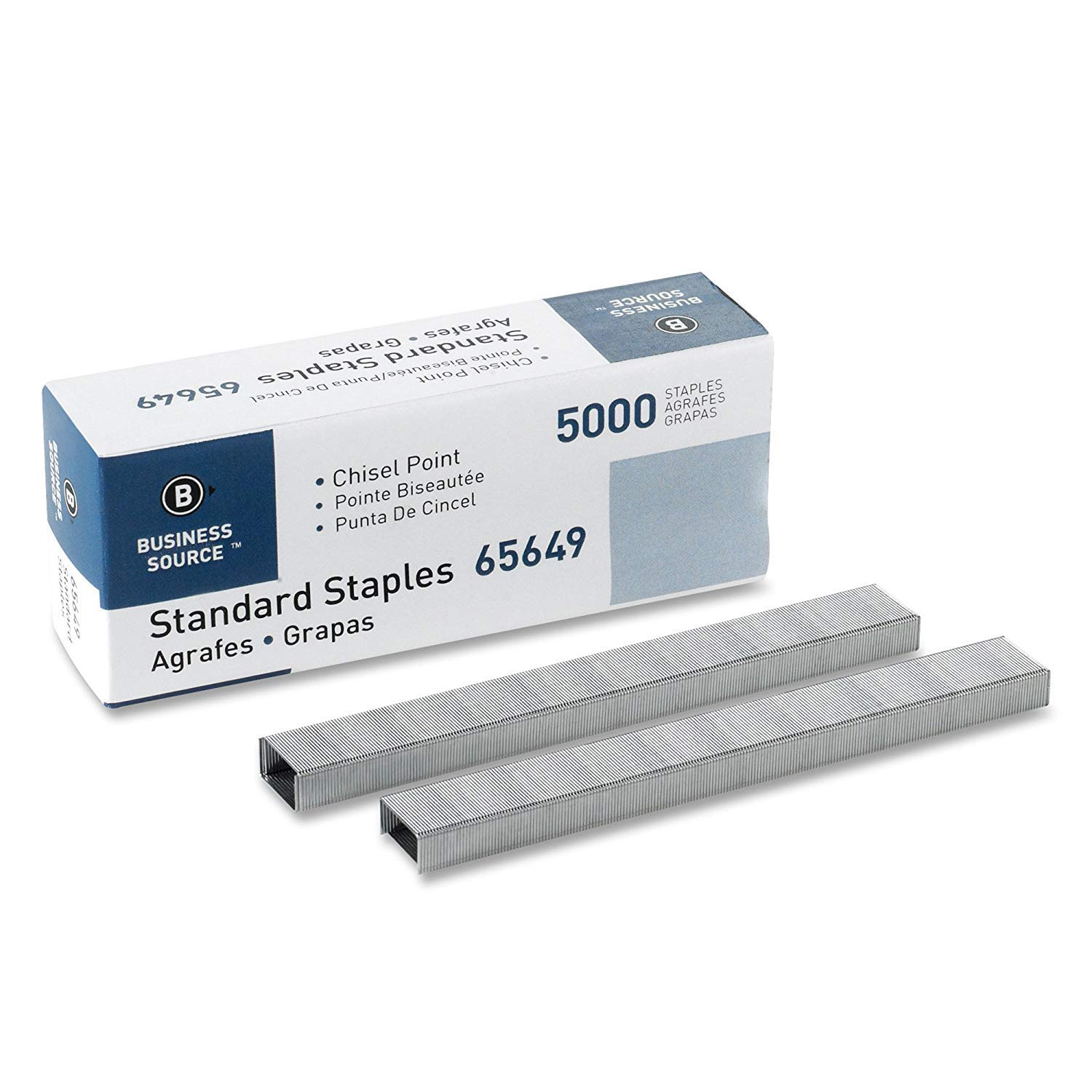 Business Source 65649 - Grapas de punta de cincel (5000 unidades)
