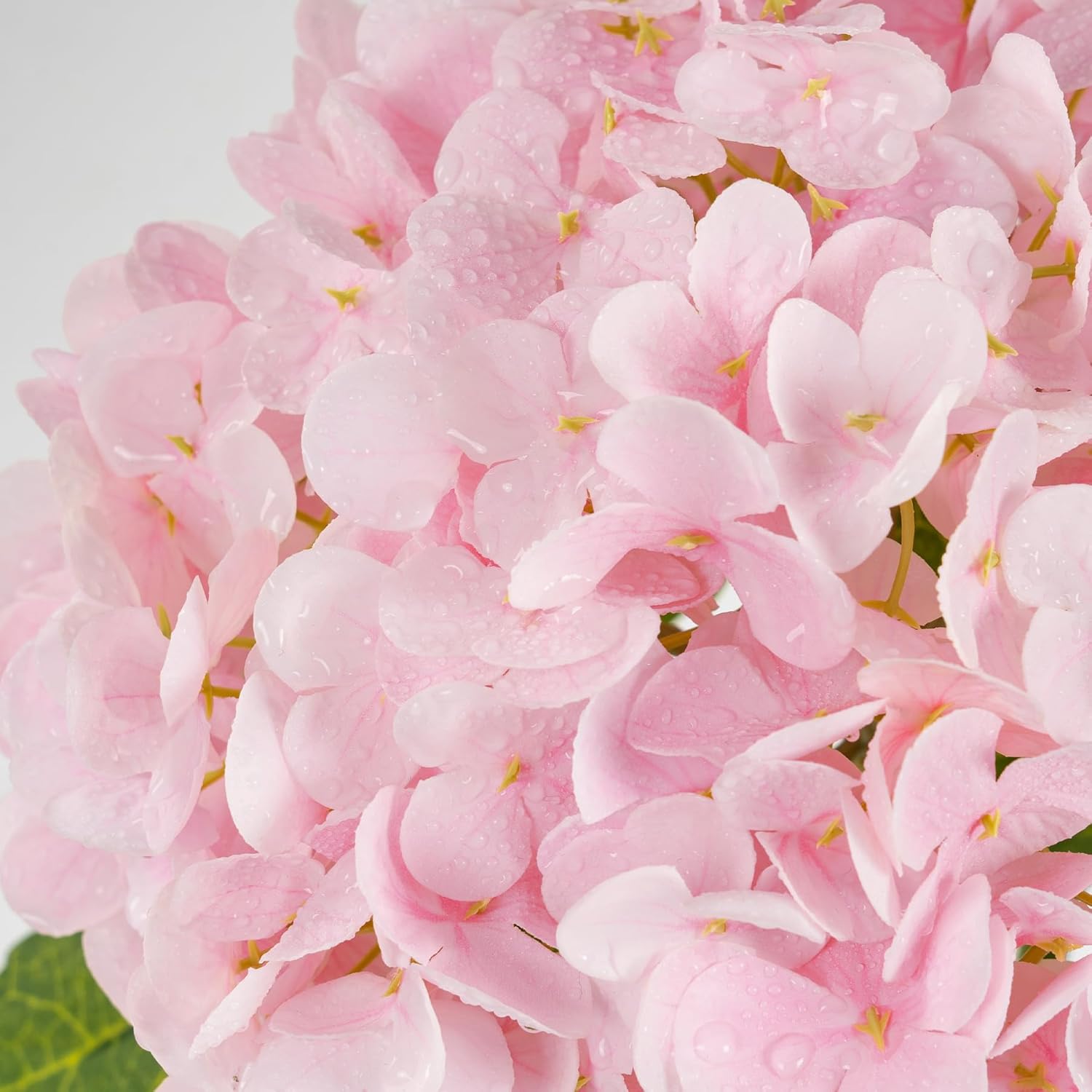 BonBloom's 3 Pcs Pink Hydrangea Artificial Flowers,21" Latex Hydrangeas with Stems,Fake Real Touch Flowers for Wedding Table Centerpieces Floral Arrangement Home Decor - Image 2