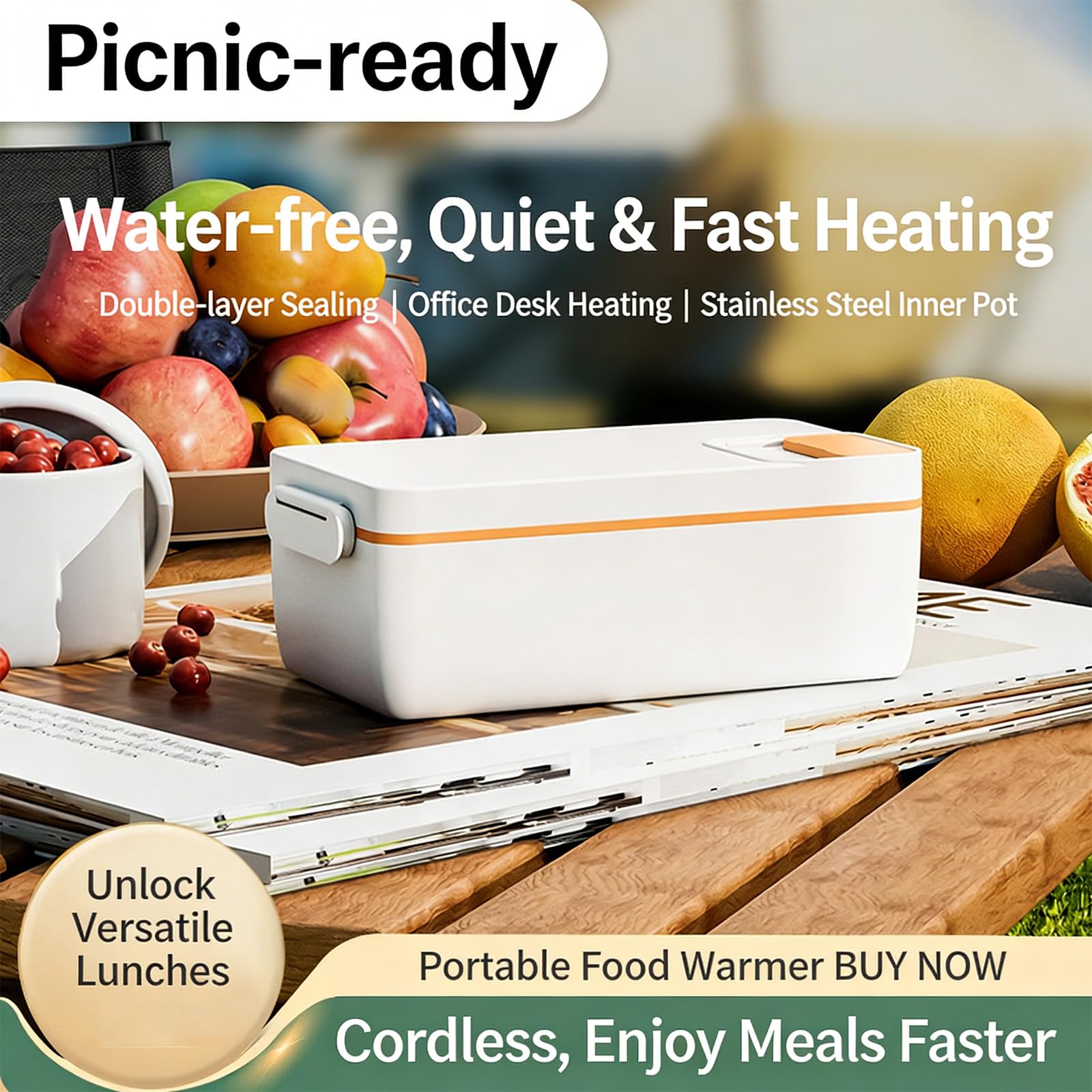 Contenitore per il pranzo elettrico in ABS, 1 L, per mantenere il cibo caldo, per studenti professionisti e viaggiatori, contenitore caldo in ABS