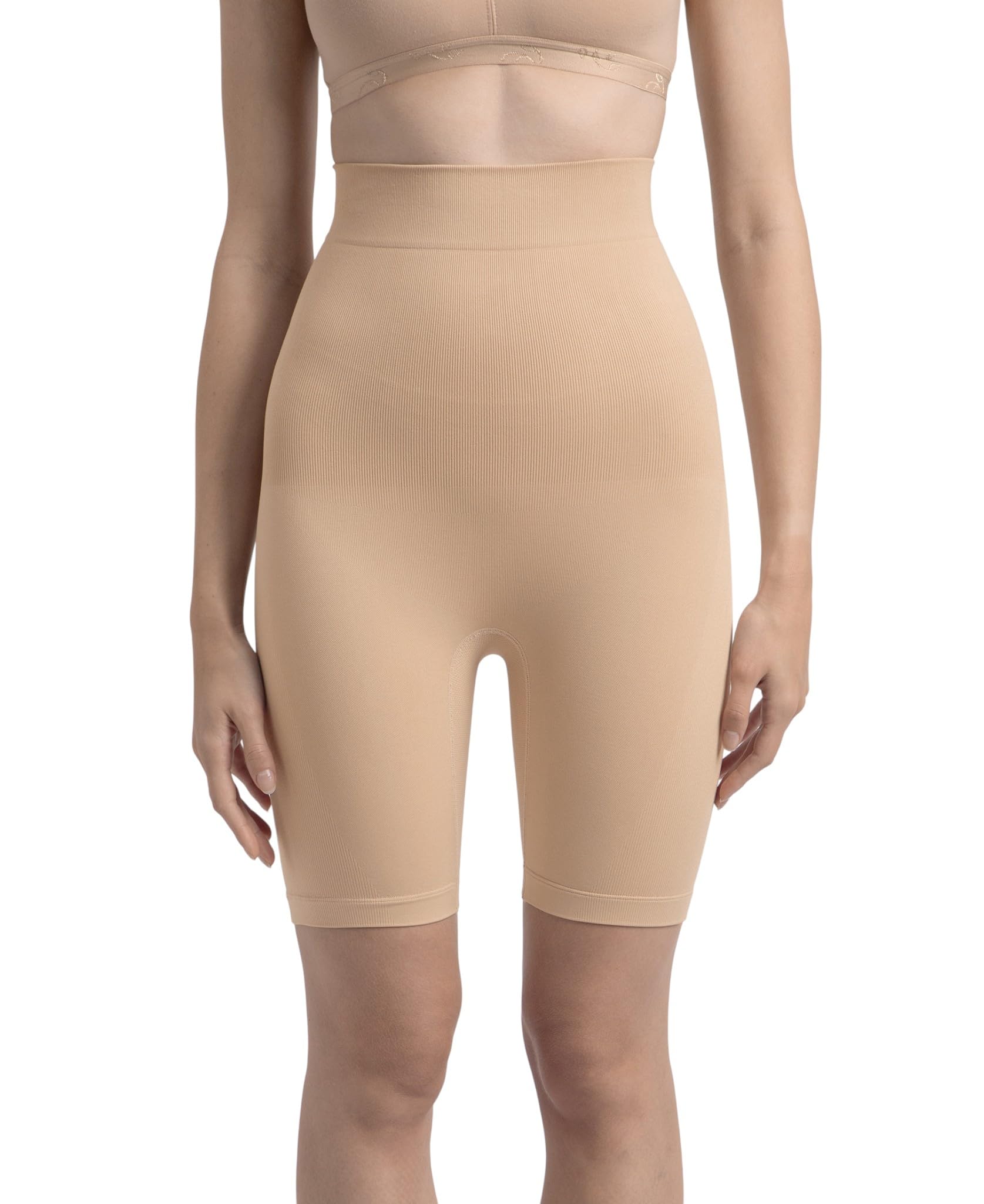 SH18 Women's High Waist Microfiber Elastane Stretch Seamfree Shorts Shapewear