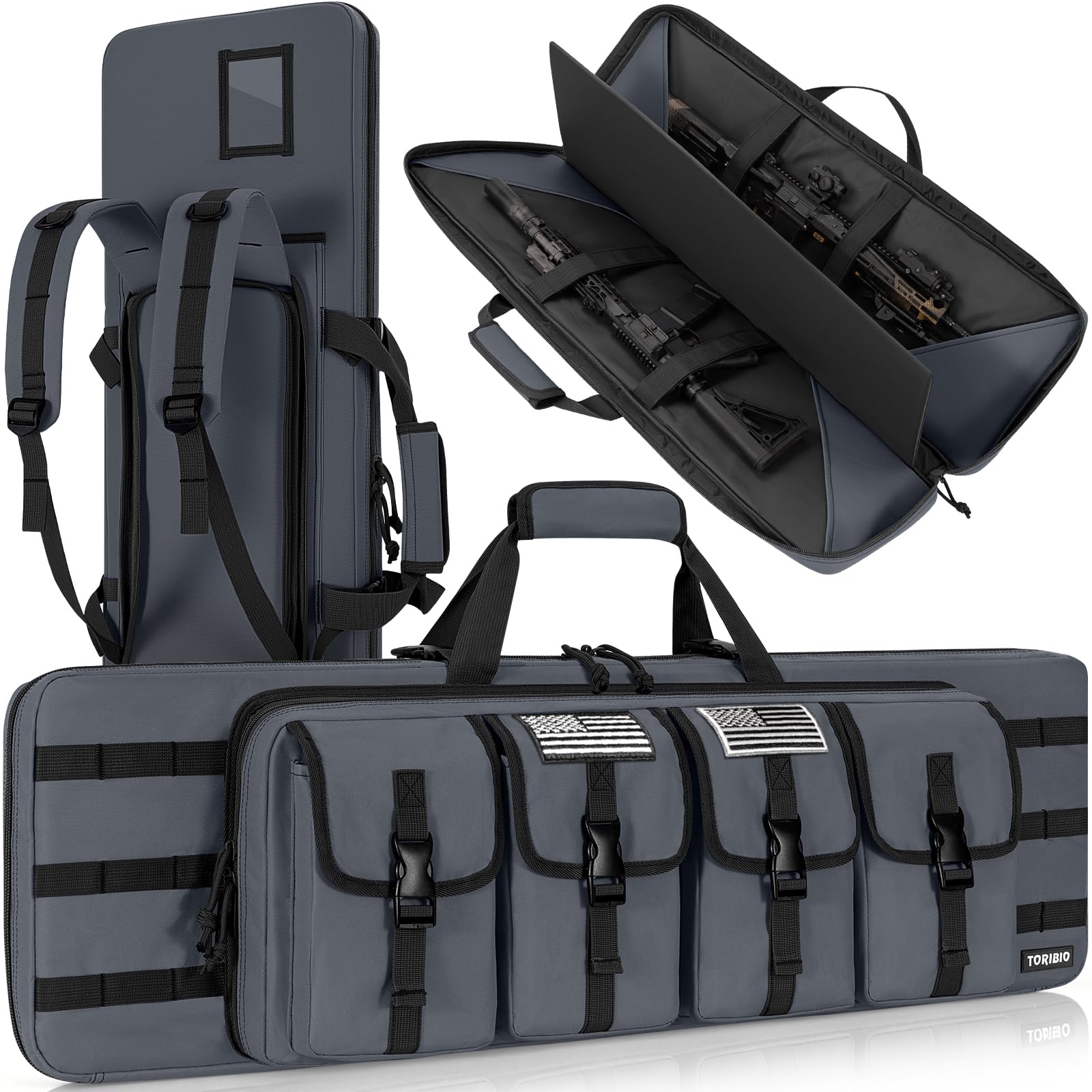 TORIBIO Double Rifle Case Gun Bag 30/34/36/42/46/48/51/55"