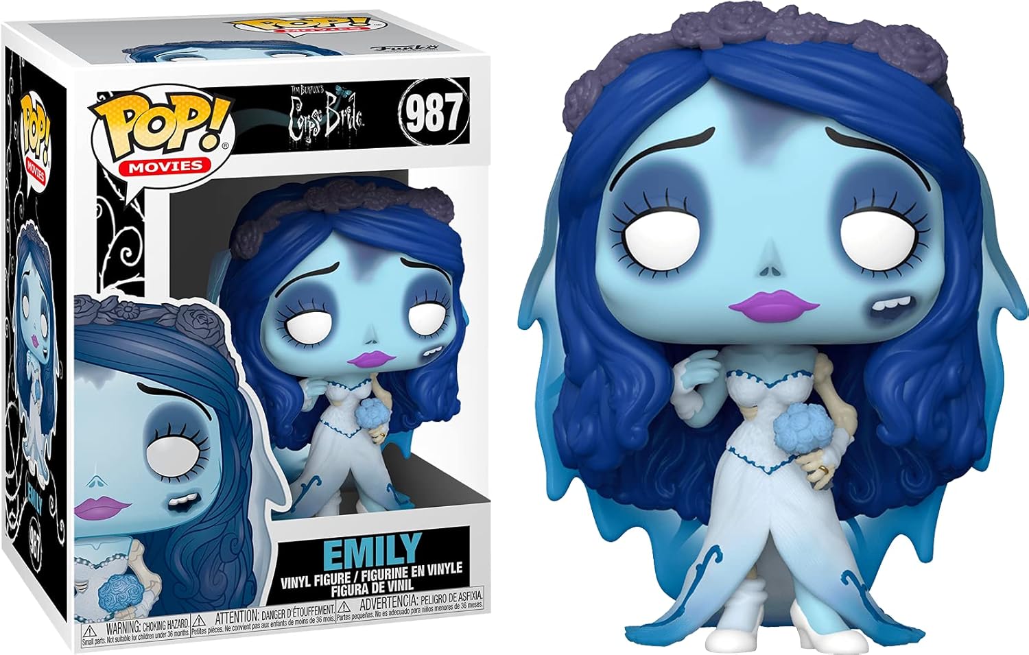 POP Corpse Bride - Emily Funko Pop! Vinyl Figure (Bundled with Compatible Pop Box Protector Case) Multicolored 3.75 inches