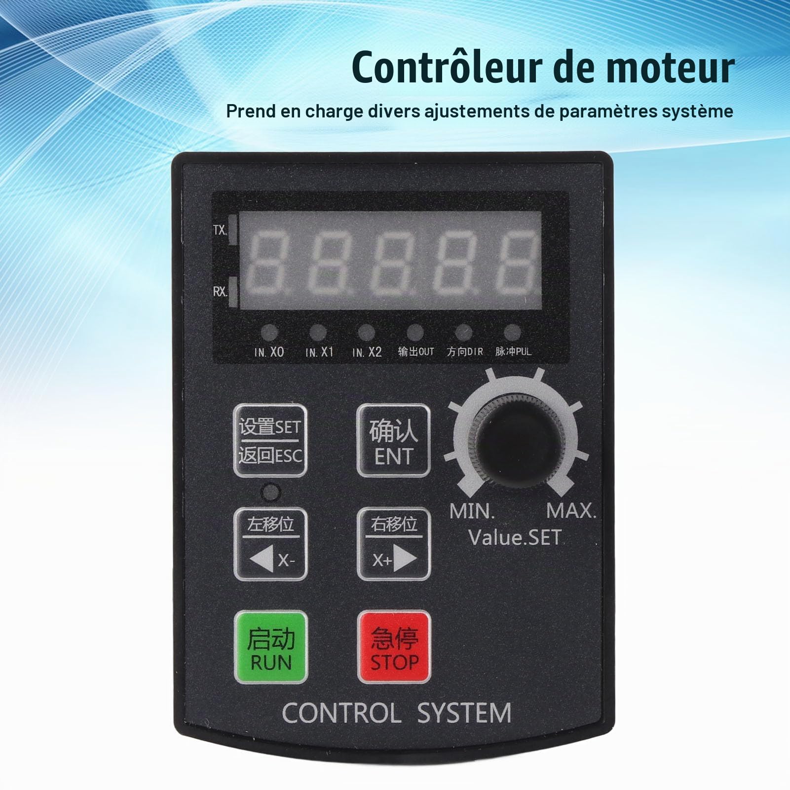 Module de Contrôleur de Mouvement de Moteur Pas à Pas Matériel ABS Affichage à 5 Chiffres DC 12-24V HF020-7X1T1M