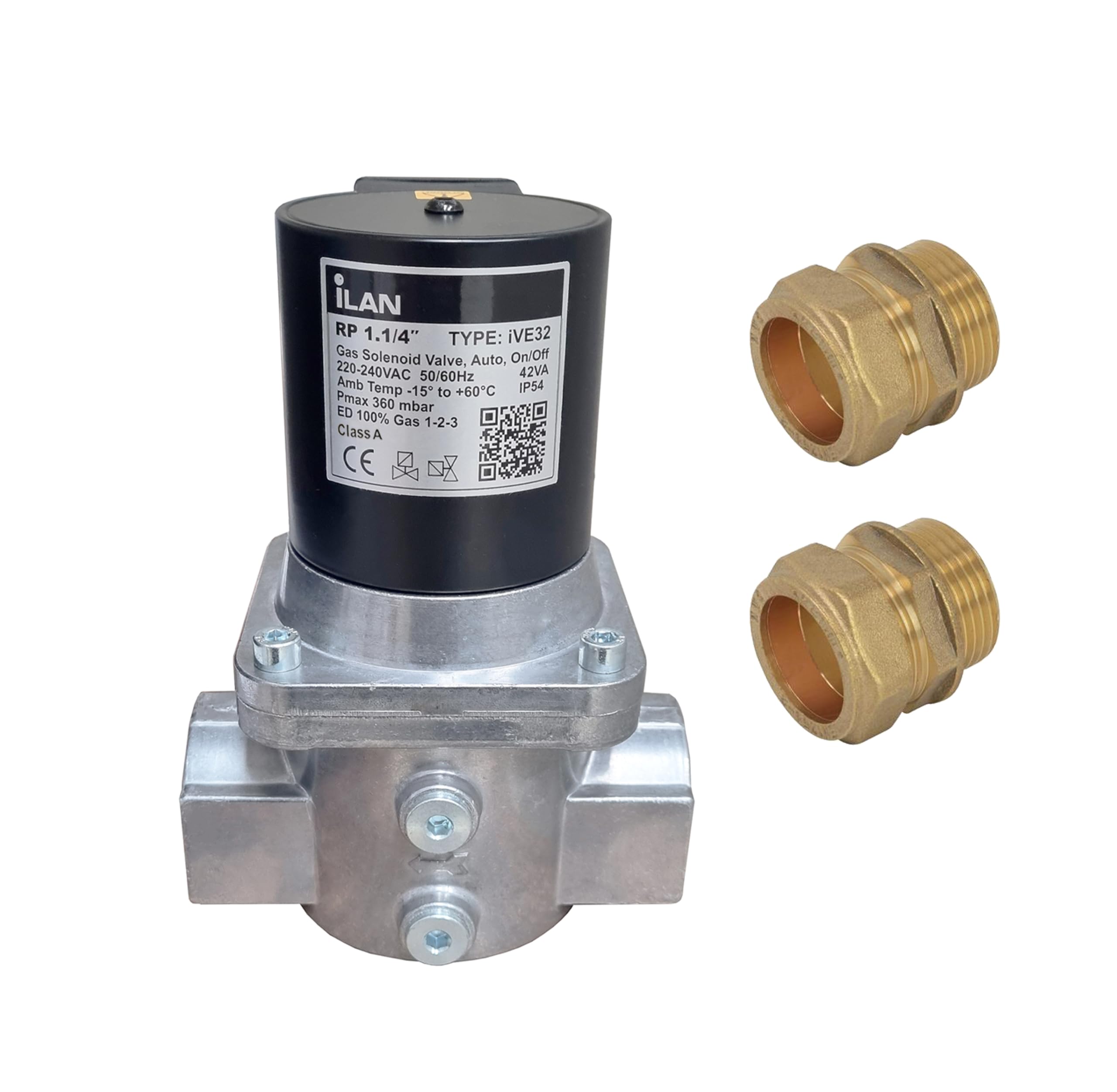 iLAN Gas Solenoid Valve 1.1/4"" (35mm)