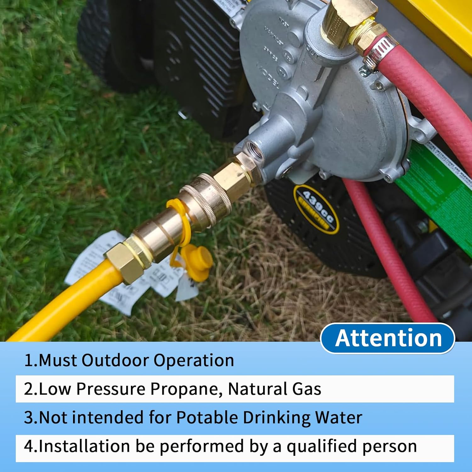 1/2'' Natural Gas Quick Connect Fittings, 1/2 Inch QDD LP Propane Quick Connect Fittings Adapters, Solid Brass Natural Propane Quick Connector/Disconnect Plug Kit