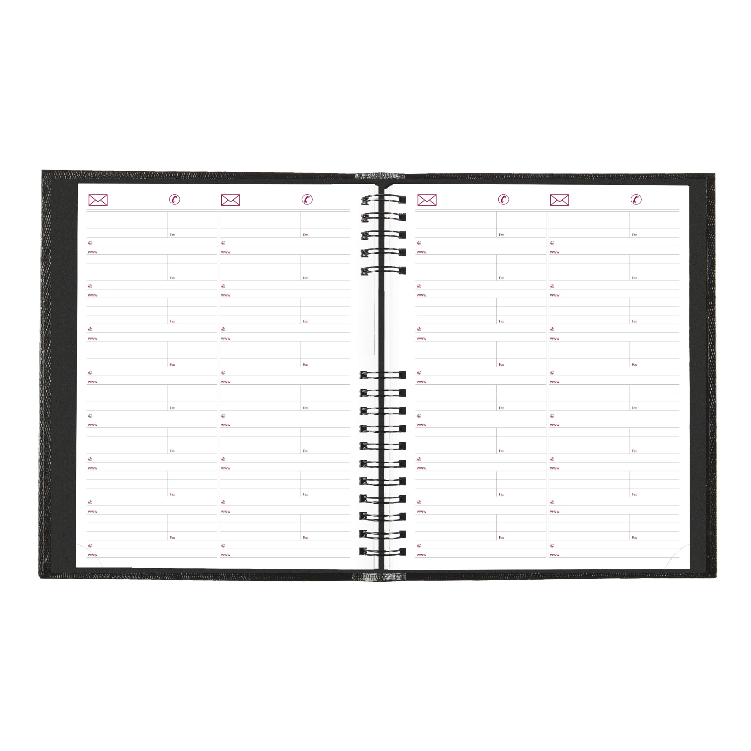 Brownline® CoilPro™ Agenda giornaliera professionale 2027, agenda per quattro persone, 12 mesi, da gennaio a dicembre, rilegatura a doppio filo, 28 x 21,6 cm, nero (CB960C.BLK)