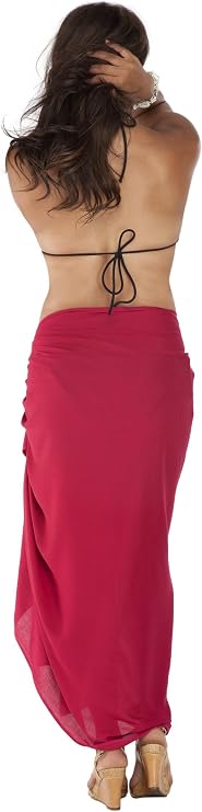 1 World Sarongs Womens Plus Size Fringeless (TM) Swimsuit Sarong