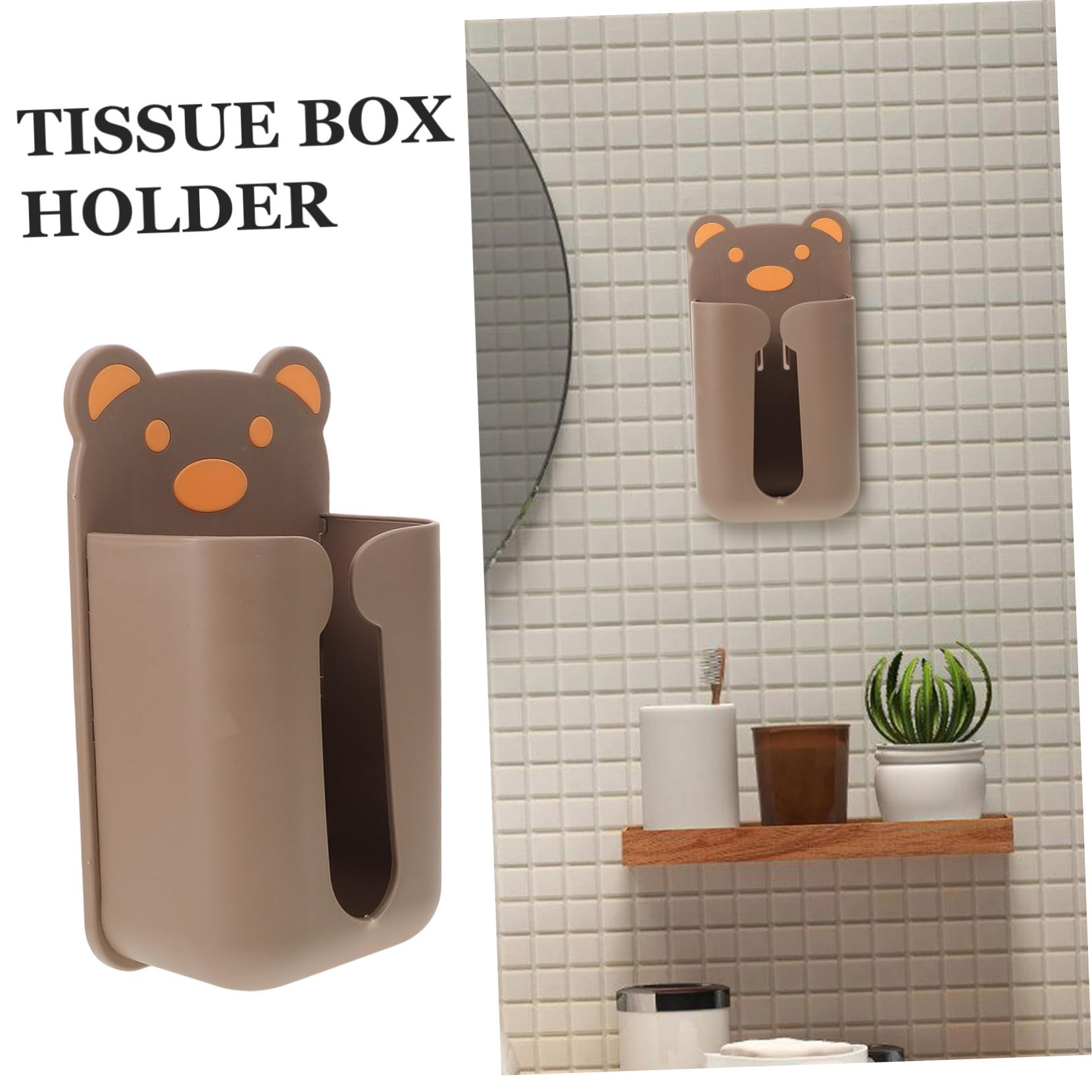 Elegante Aufbewahrungsbox für Servietten aus Kunststoff Multifunktionale Taschentuchbox mit Wandmontage Platzsparend für Wohnzimmer und Badezimmer