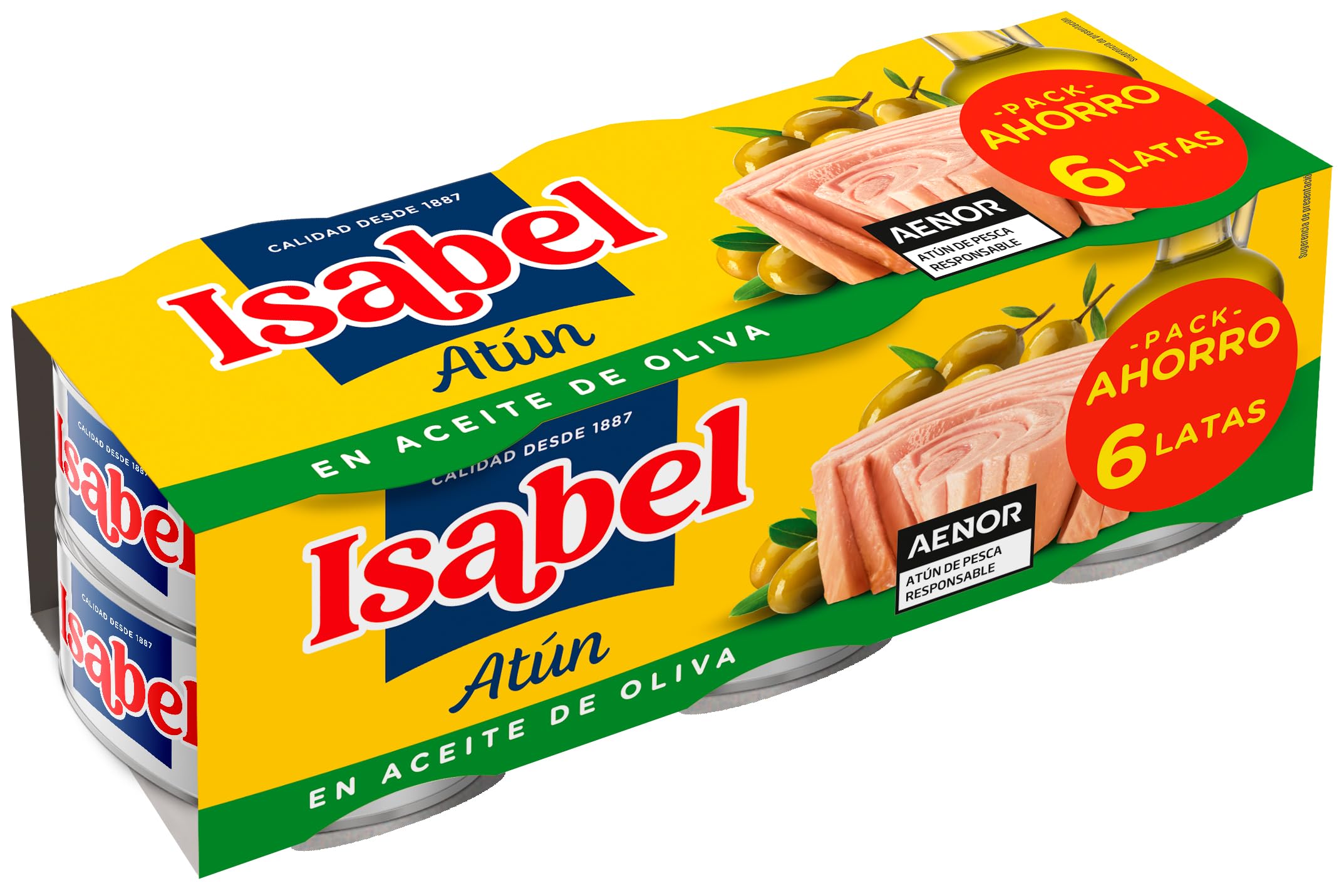 Isabel Atún en aceite de oliva pack 6 x 65gr