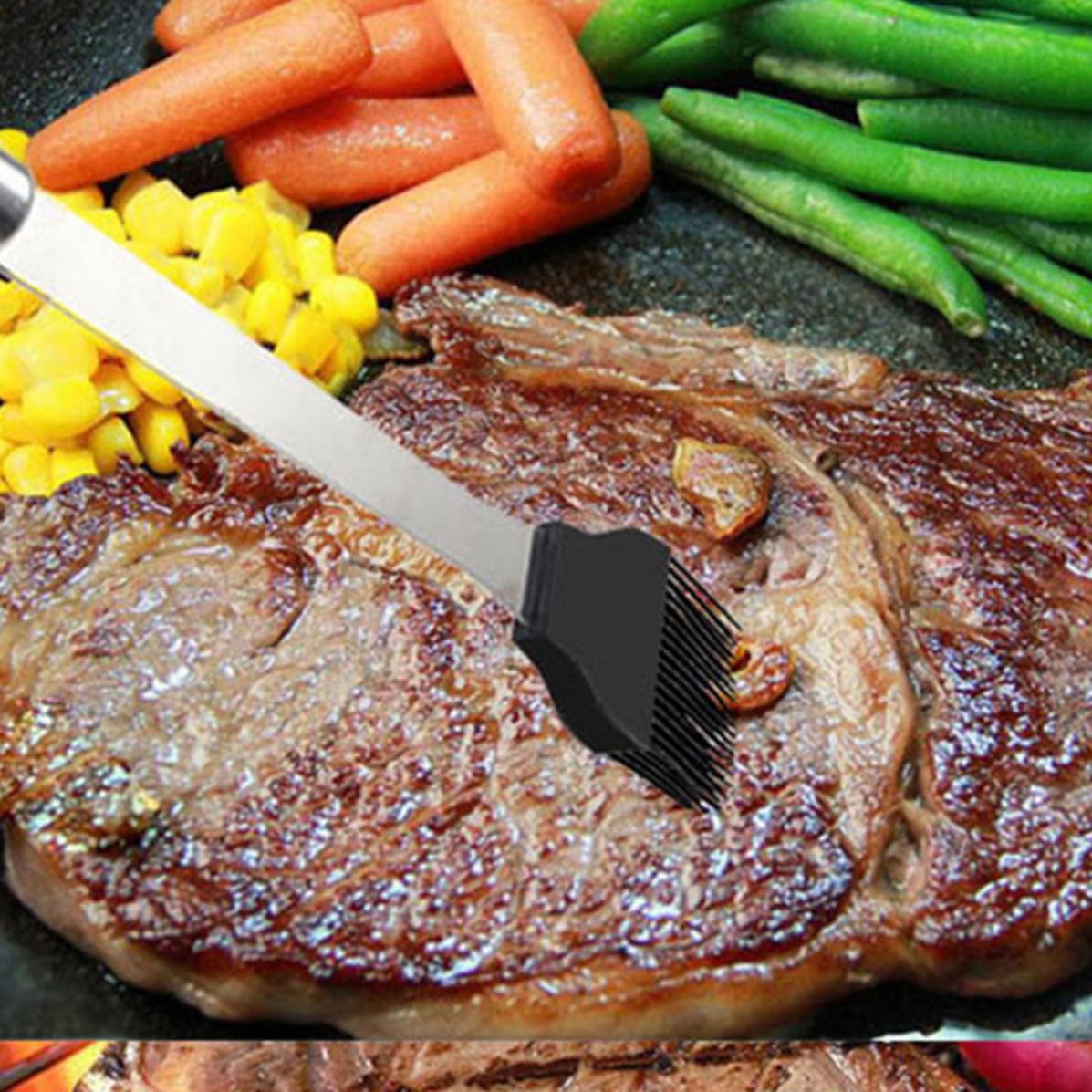 Gatuida Grillbesteck Inklusive Spatel Zange Messer und Bürste aus Edelstahl 12 Stück Grillzubehör mit Tasche für Camping und Outdoor