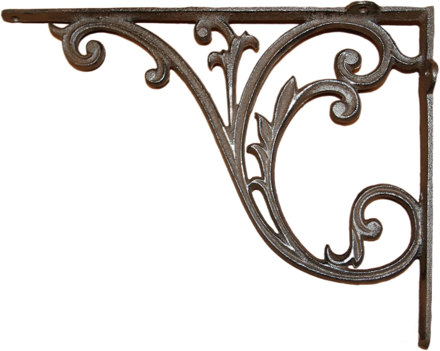 Large 16 inch Elegant Decorative Shelf Brackets Solid Cast Iron. B-85-P (1)